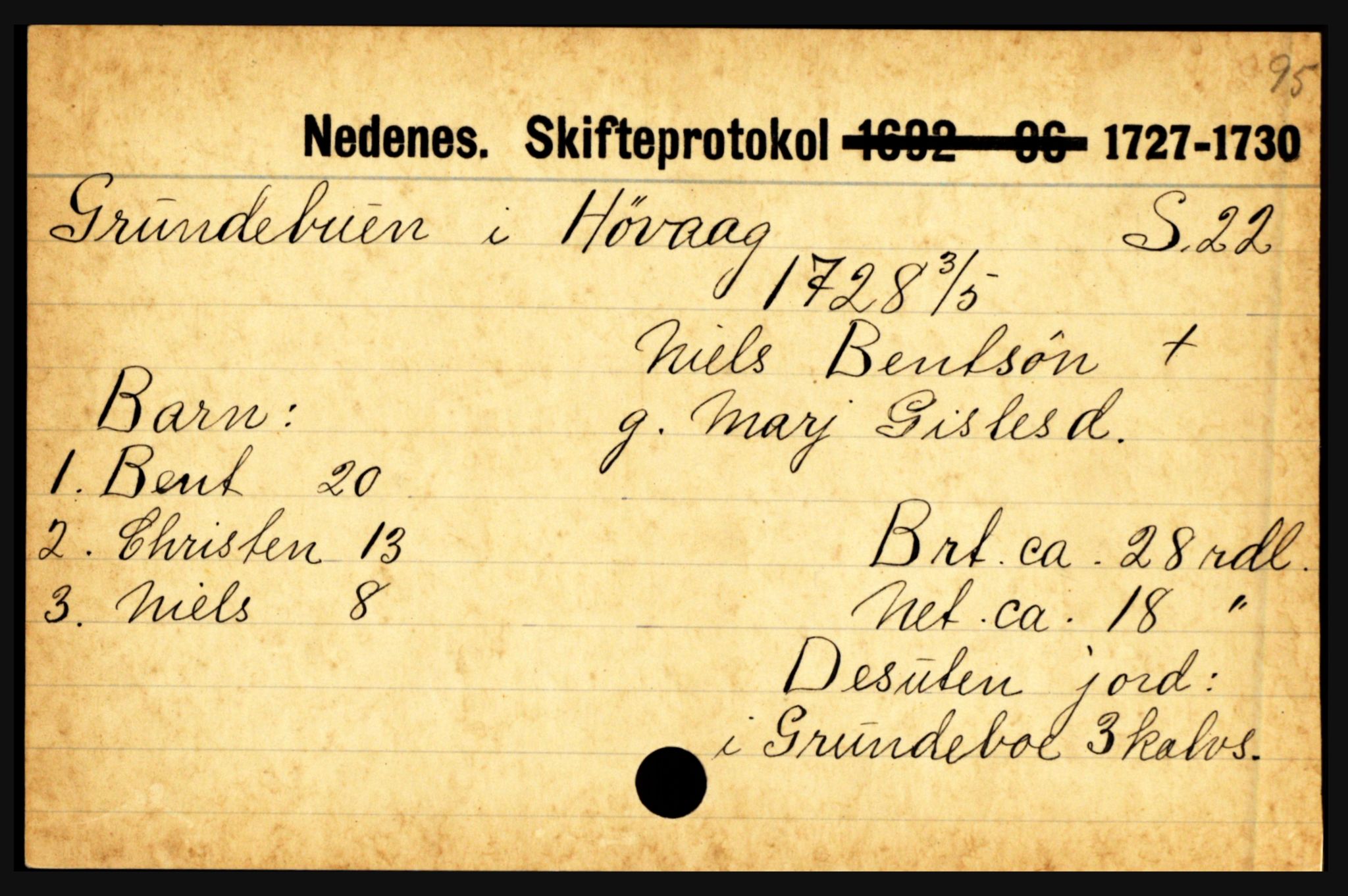 Nedenes sorenskriveri før 1824, AV/SAK-1221-0007/H, s. 10105