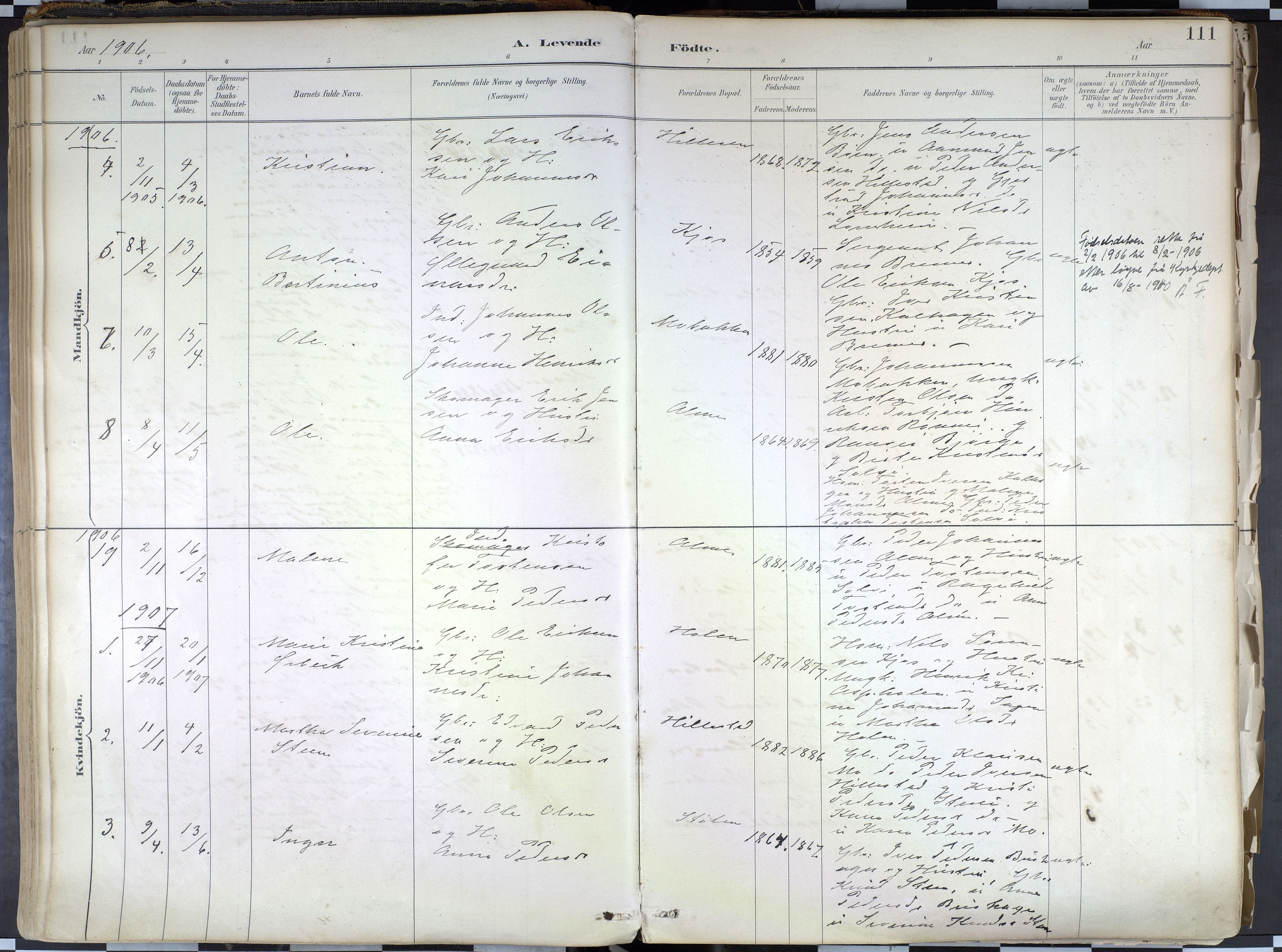 Hafslo sokneprestembete, AV/SAB-A-80301/H/Haa/Haab/L0001: Ministerialbok nr. B 1, 1886-1945, s. 111