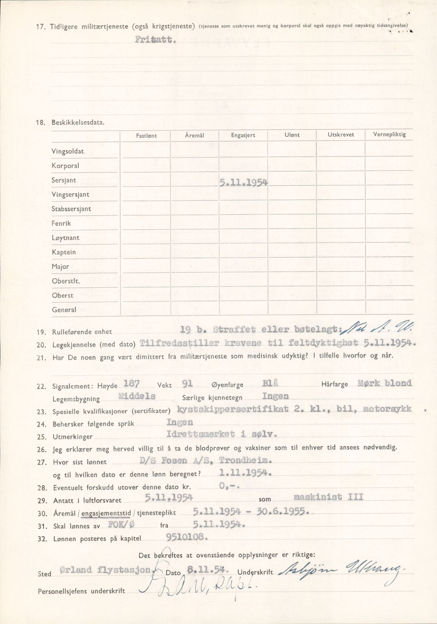 Forsvaret, Forsvarets overkommando/Luftforsvarsstaben, AV/RA-RAFA-4079/P/Pa/L0038: Personellpapirer, 1914, s. 358