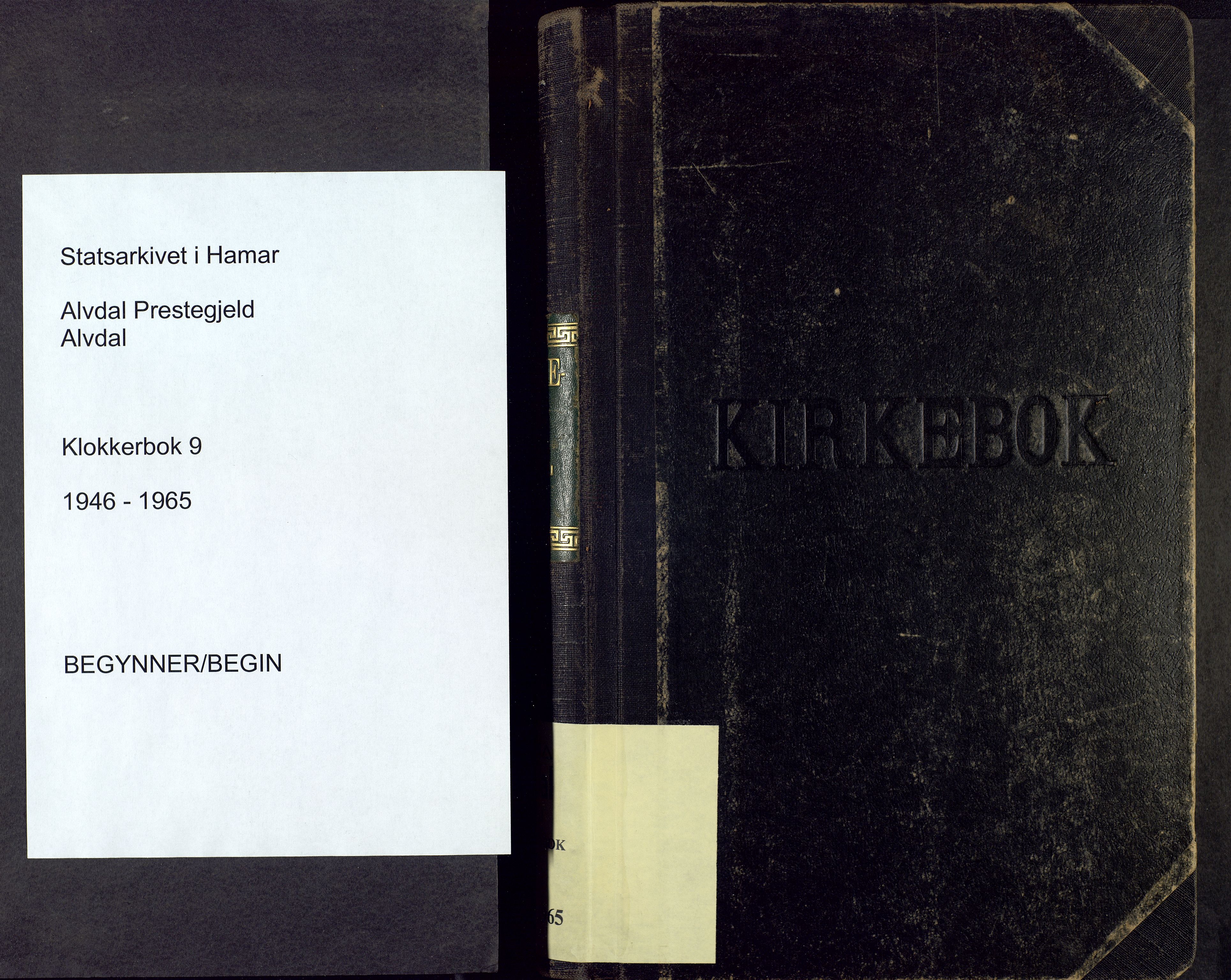 Alvdal prestekontor, AV/SAH-PREST-060/H/Ha/Hab/L0009: Klokkerbok nr. 9, 1946-1965