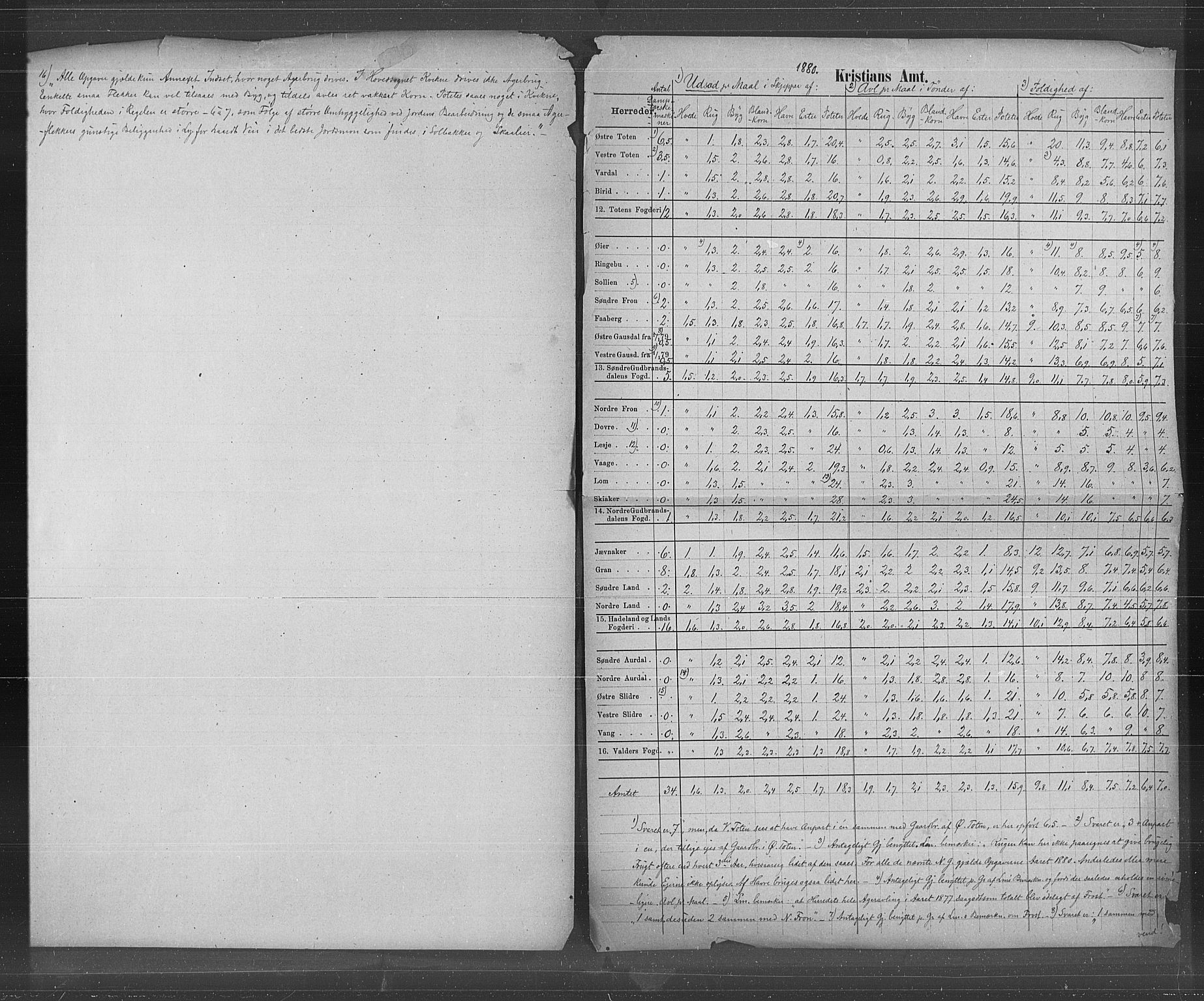 Statistisk sentralbyrå, Næringsøkonomiske emner, Generelt - Amtmennenes femårsberetninger, AV/RA-S-2233/F/Fa/L0057: --, 1876-1880, s. 9