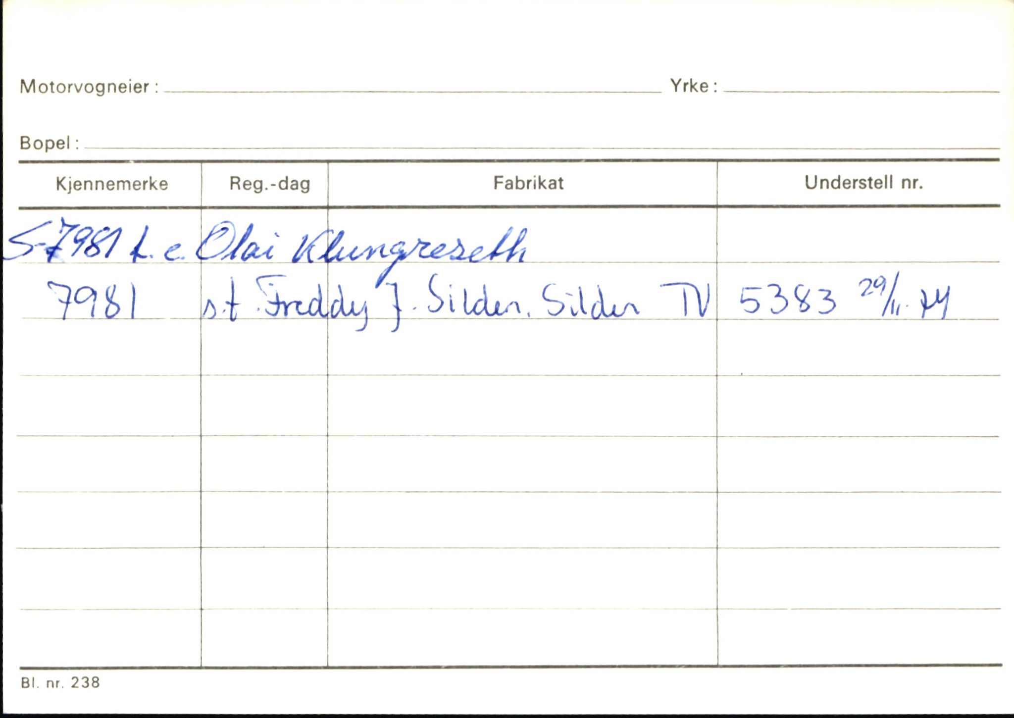 Statens vegvesen, Sogn og Fjordane vegkontor, SAB/A-5301/4/F/L0145: Registerkort Vågsøy S-Å. Årdal I-P, 1945-1975, s. 64