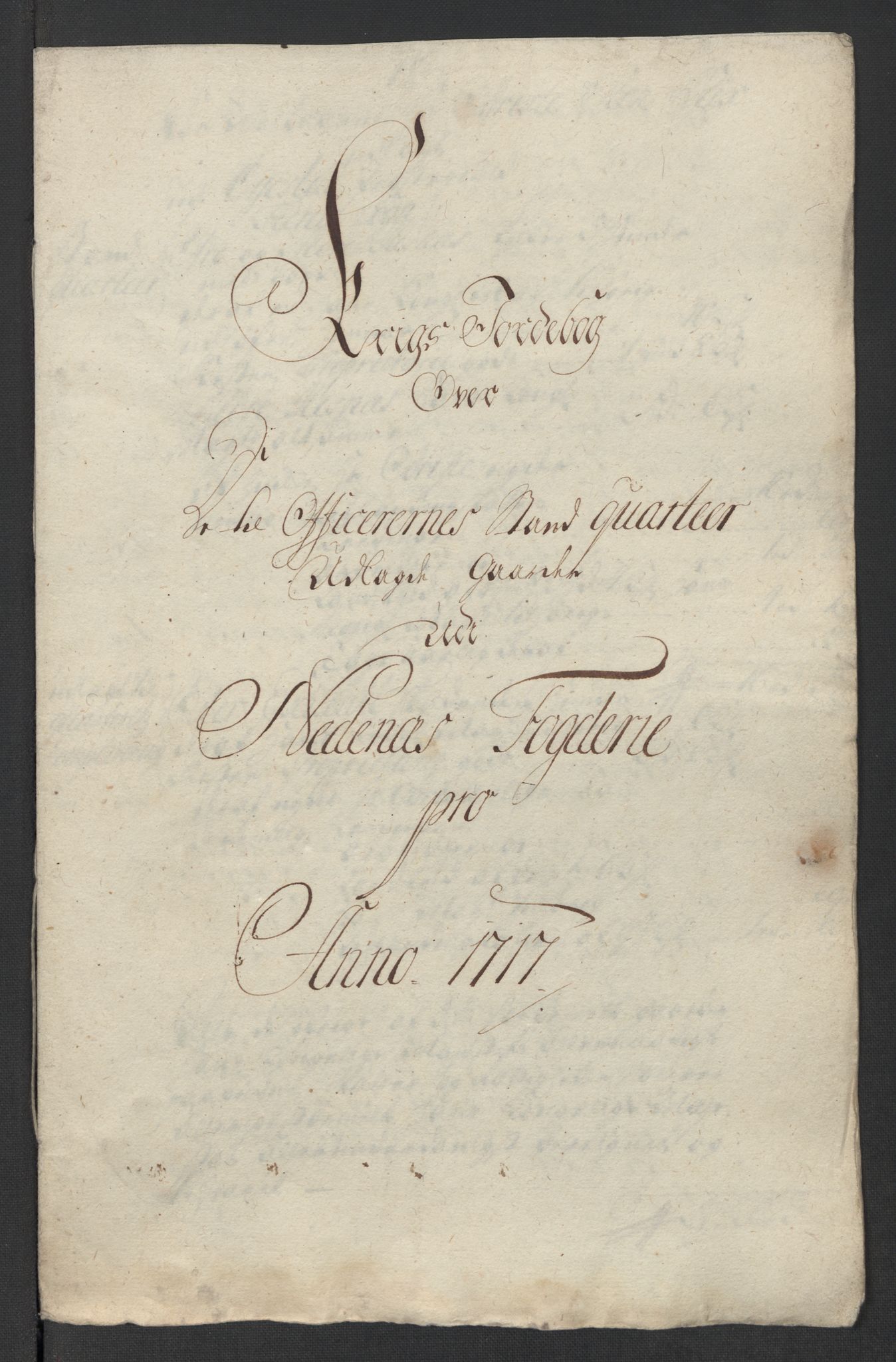 Rentekammeret inntil 1814, Reviderte regnskaper, Fogderegnskap, AV/RA-EA-4092/R39/L2326: Fogderegnskap Nedenes, 1717, s. 216