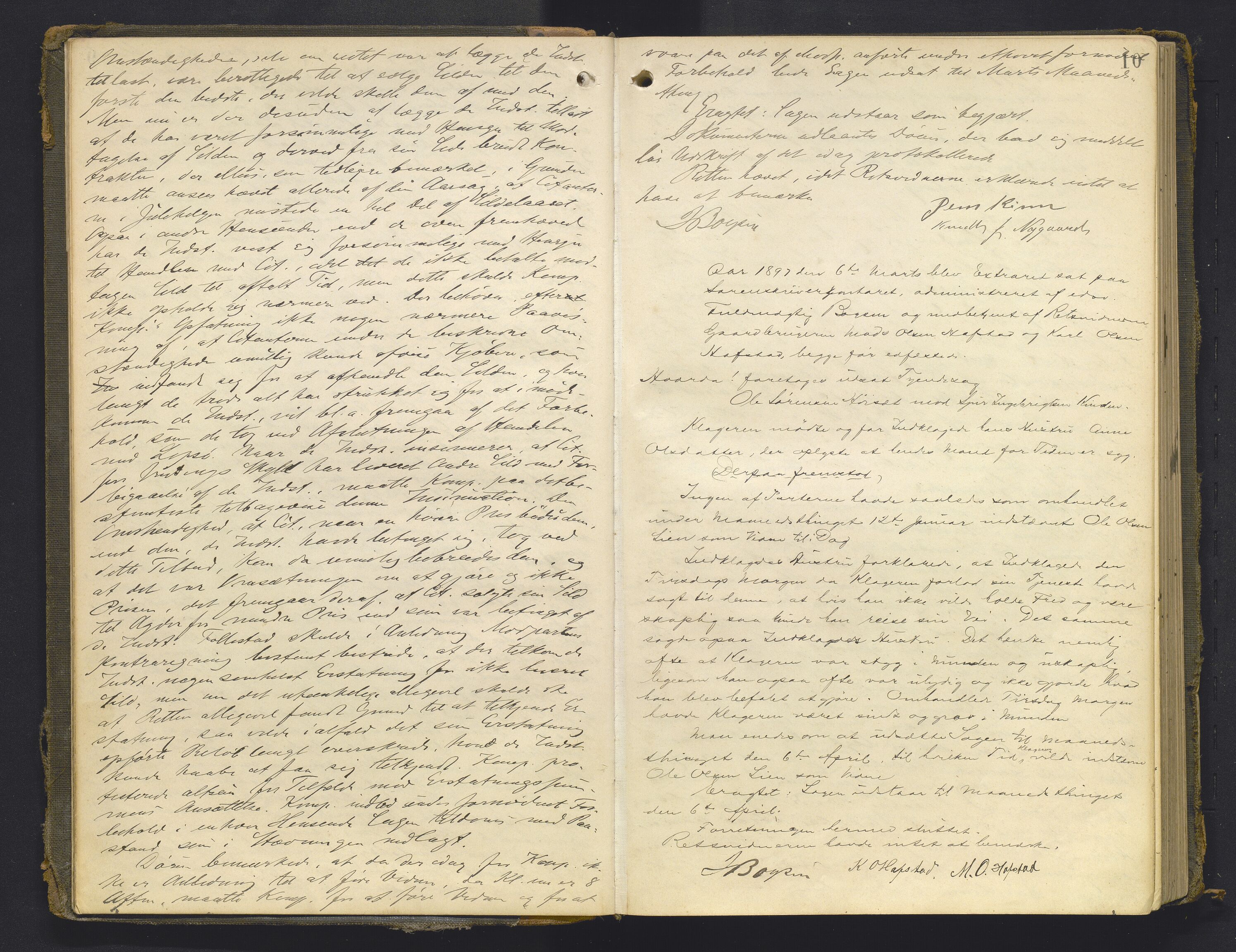 Sunnfjord tingrett, AV/SAB-A-3201/1/F/Fb/Fba/L0054: Ekstrarettsprotokoll, 1891-1908, s. 9b-10a