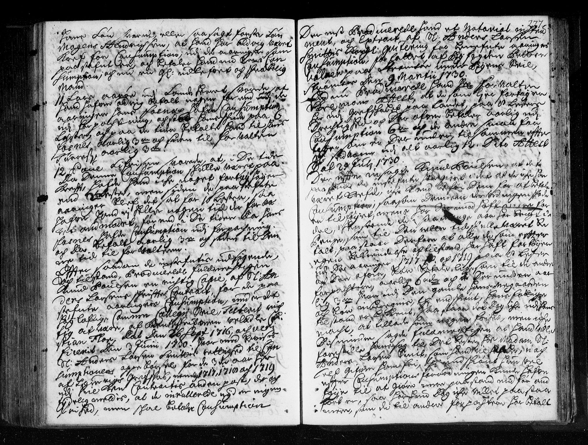 Larvik sorenskriveri, SAKO/A-83/F/Fa/L0017: Tingbok, 1729-1731, s. 226b-227a