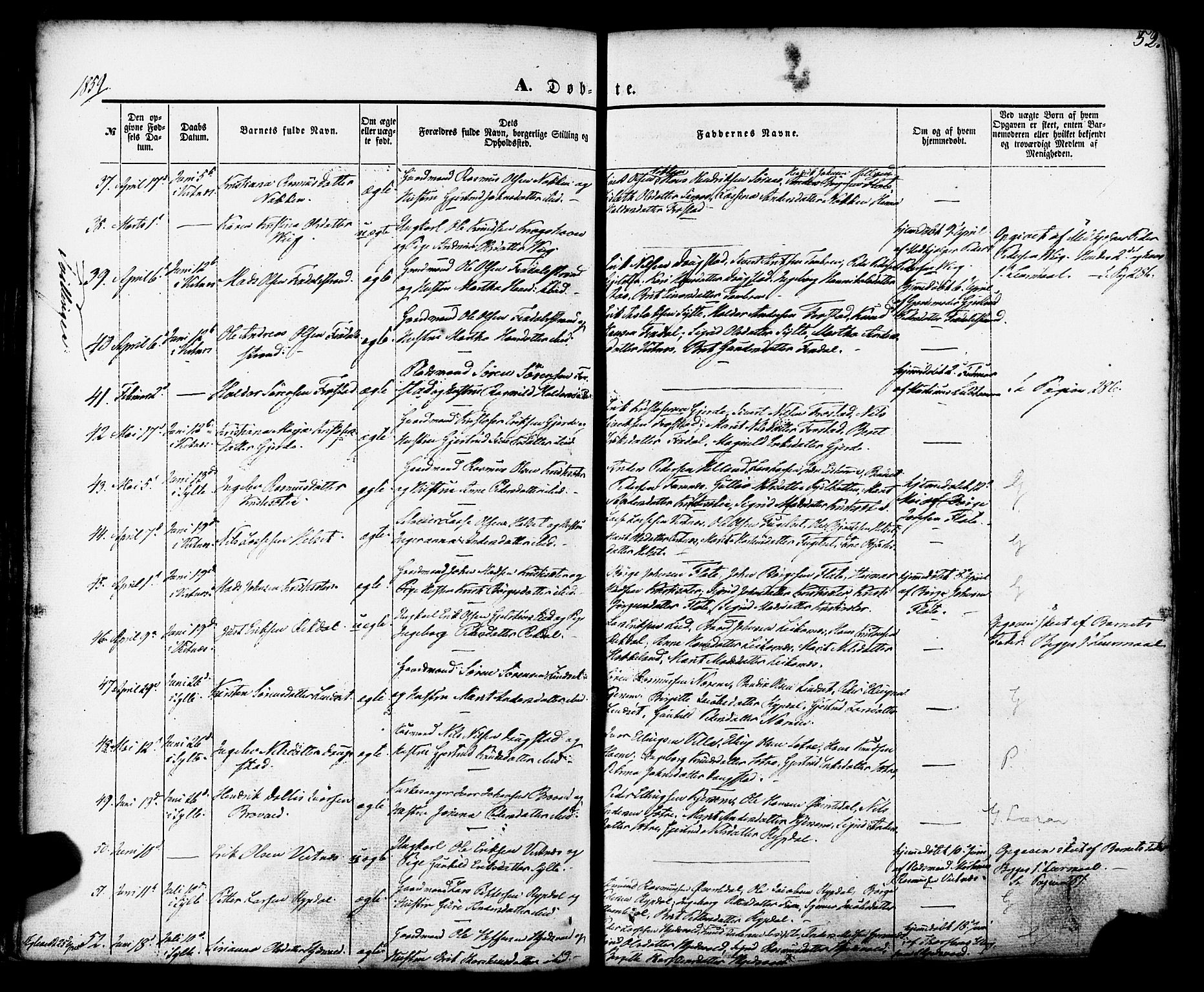 Ministerialprotokoller, klokkerbøker og fødselsregistre - Møre og Romsdal, AV/SAT-A-1454/539/L0529: Ministerialbok nr. 539A02, 1848-1872, s. 52