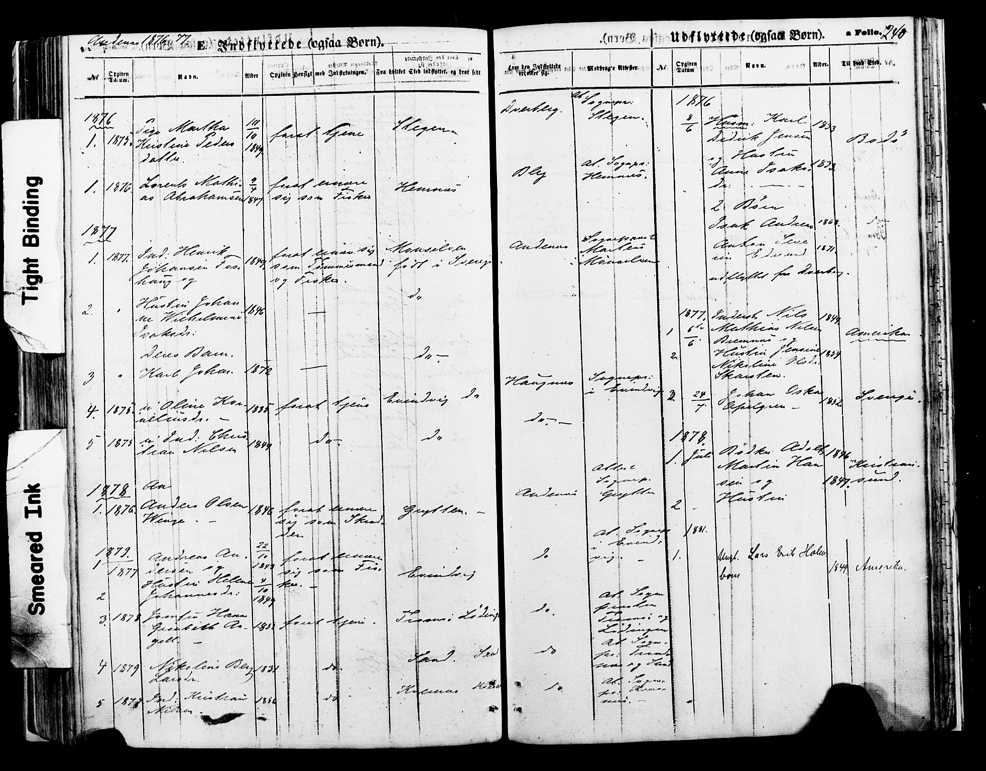 Ministerialprotokoller, klokkerbøker og fødselsregistre - Nordland, SAT/A-1459/897/L1398: Ministerialbok nr. 897A05 /2, 1867-1880, s. 240