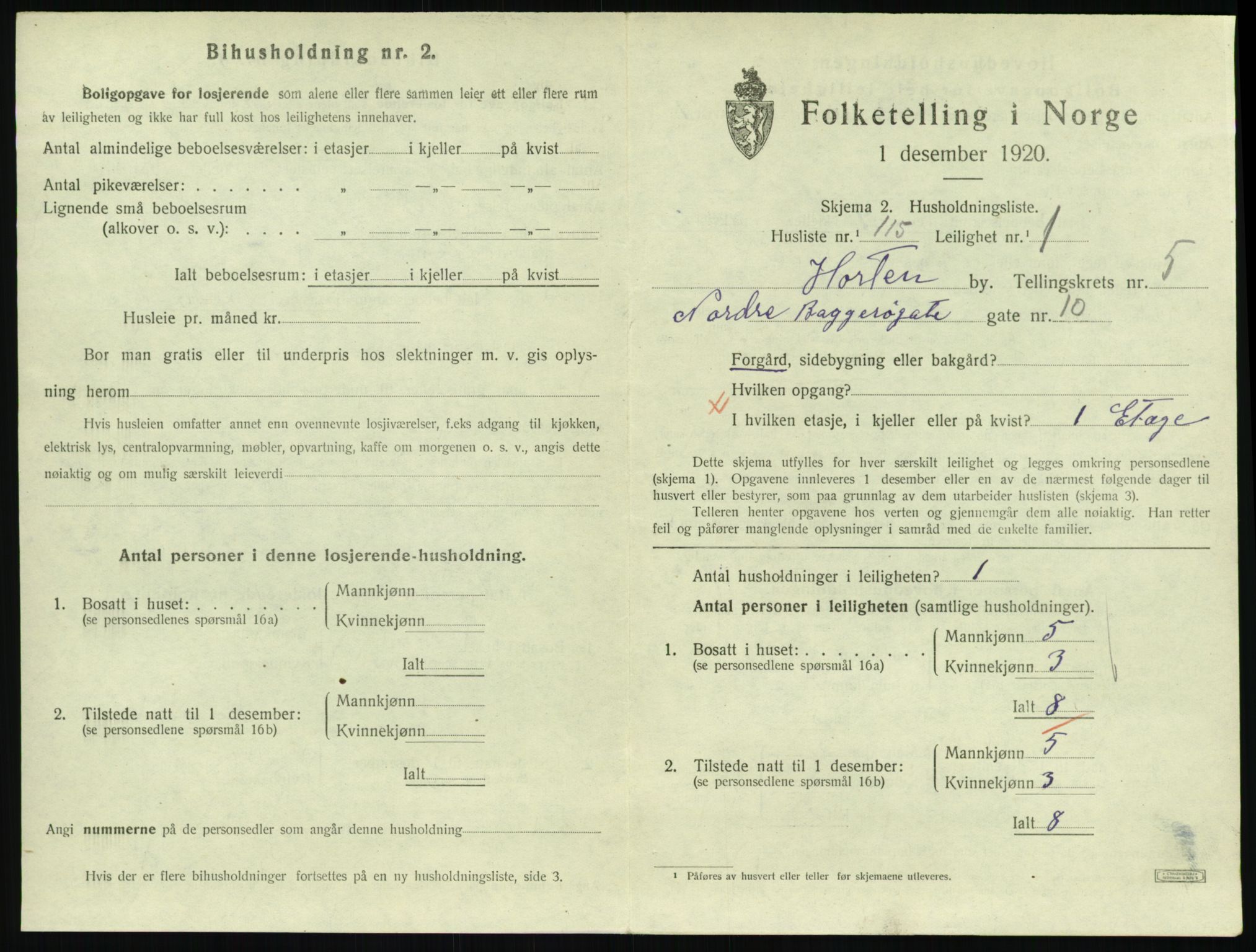 SAKO, Folketelling 1920 for 0703 Horten kjøpstad, 1920, s. 6069