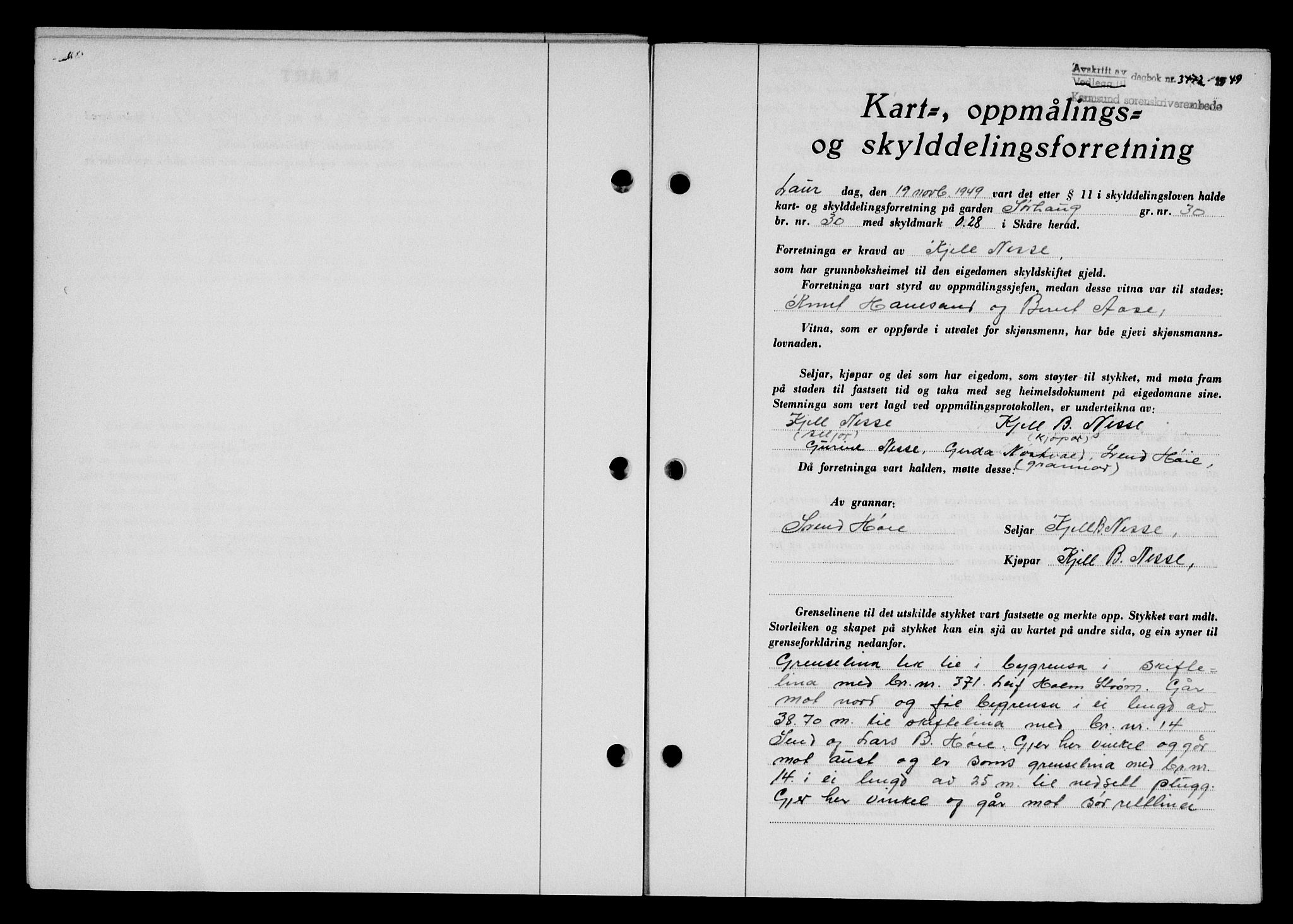 Karmsund sorenskriveri, SAST/A-100311/01/II/IIB/L0098: Pantebok nr. 78A, 1949-1950, Dagboknr: 3472/1949