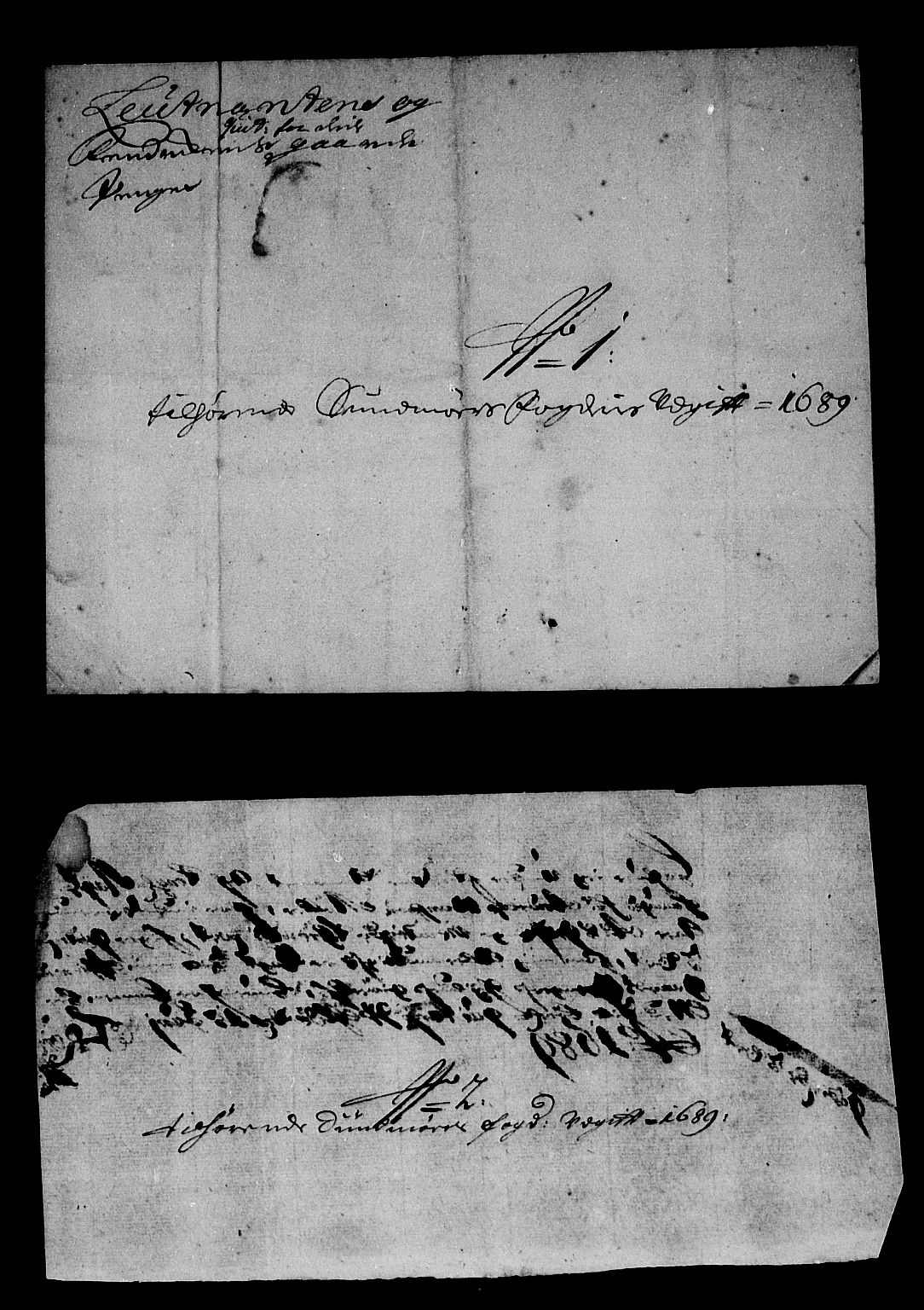 Rentekammeret inntil 1814, Reviderte regnskaper, Stiftamtstueregnskaper, Bergen stiftamt, AV/RA-EA-6043/R/Rc/L0090: Bergen stiftamt, 1689