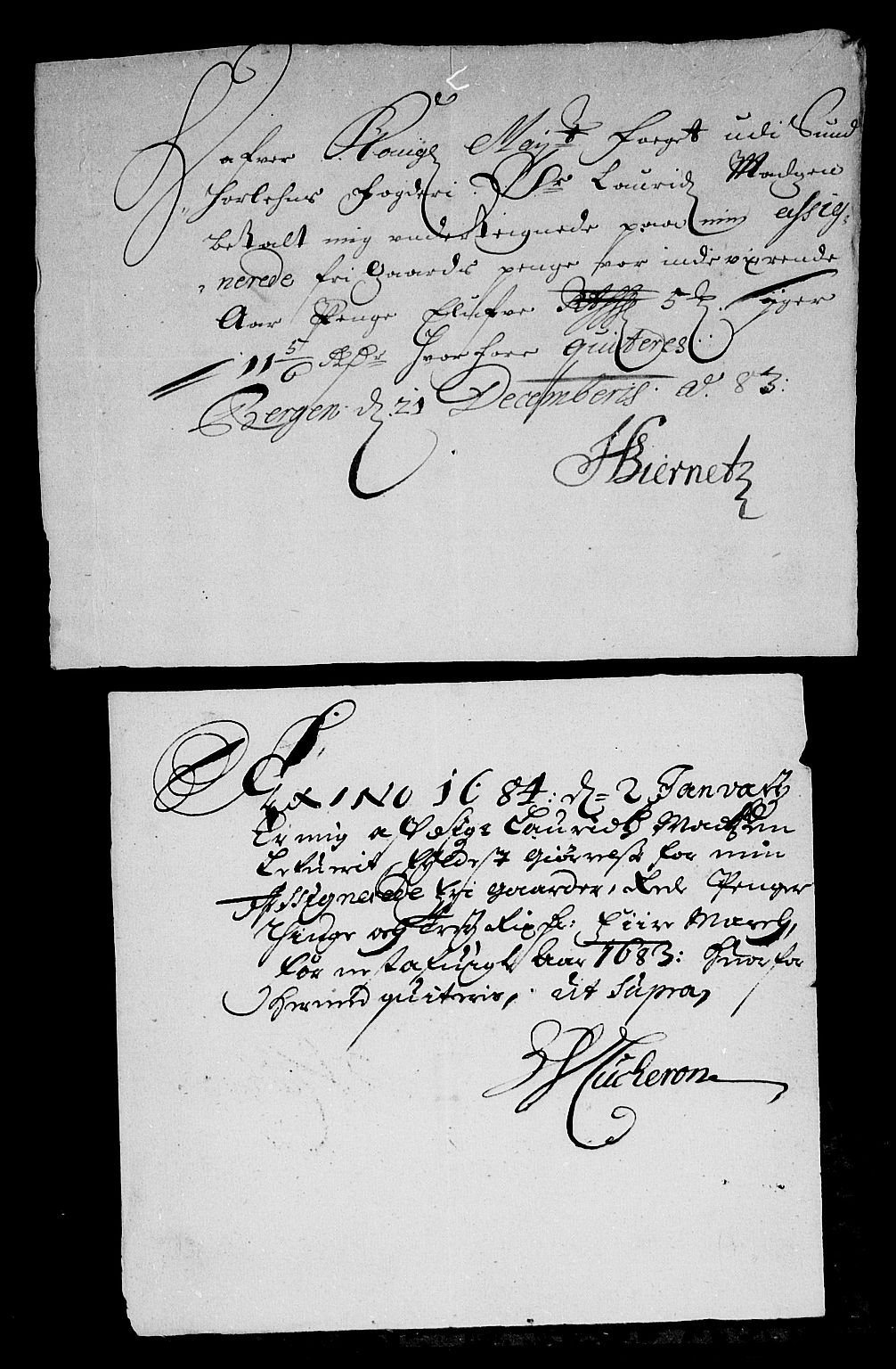 Rentekammeret inntil 1814, Reviderte regnskaper, Stiftamtstueregnskaper, Bergen stiftamt, AV/RA-EA-6043/R/Rc/L0067: Bergen stiftamt, 1672-1685