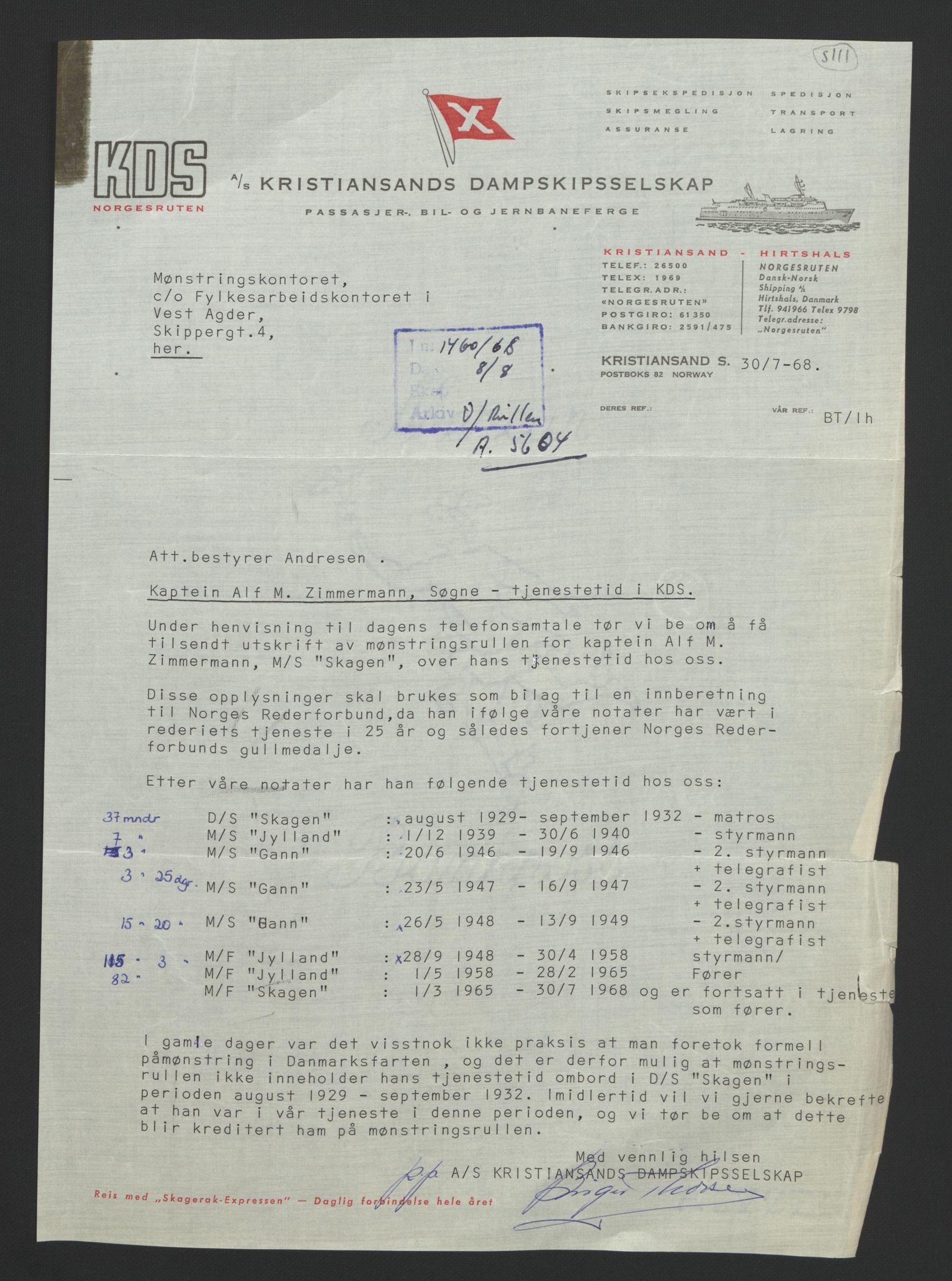 Kristiansand mønstringskrets, AV/SAK-2031-0015/F/Fb/L0010: Hovedrulle nr 5383-6142, I-17, 1927-1946, s. 140