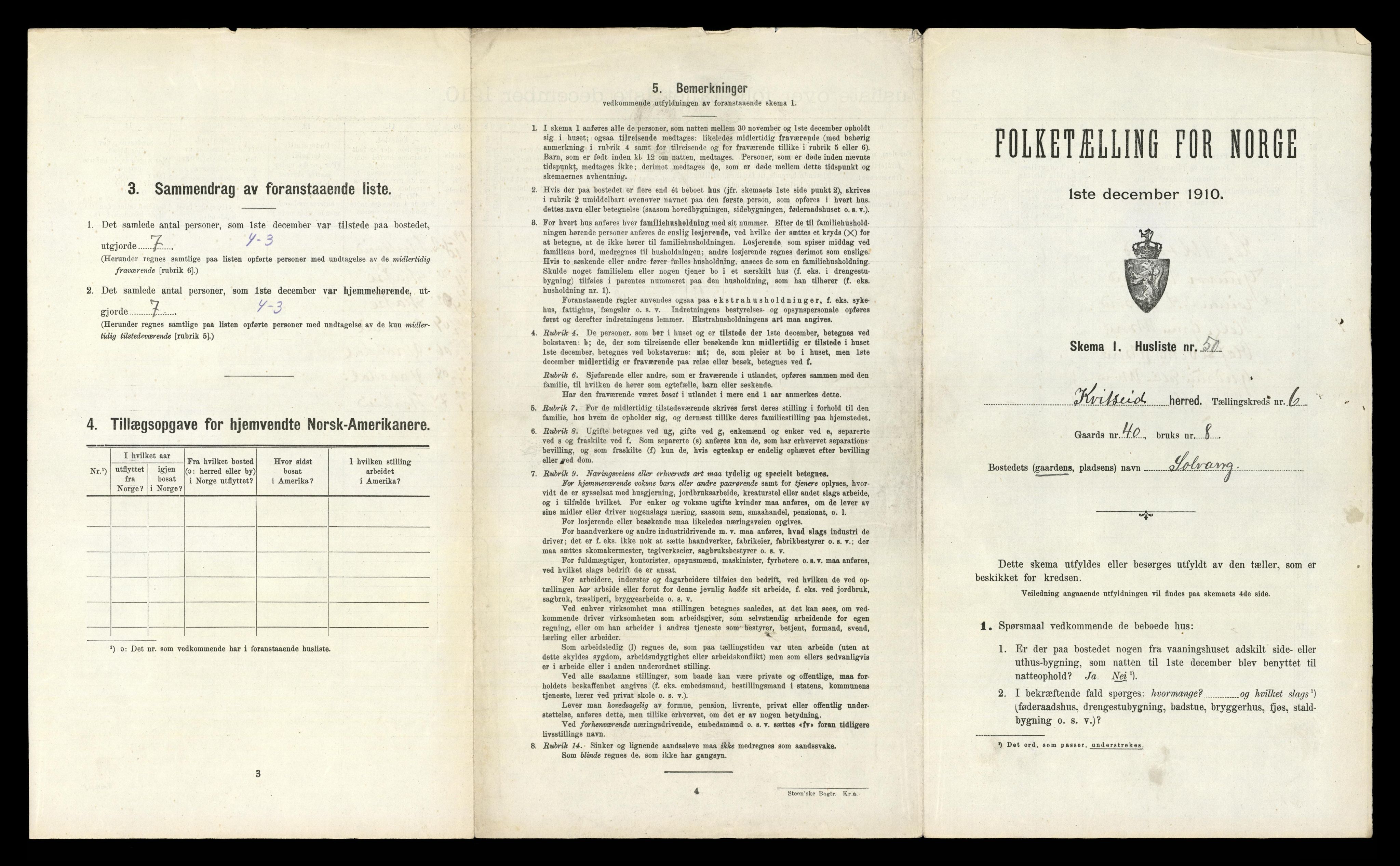 RA, Folketelling 1910 for 0829 Kviteseid herred, 1910, s. 634