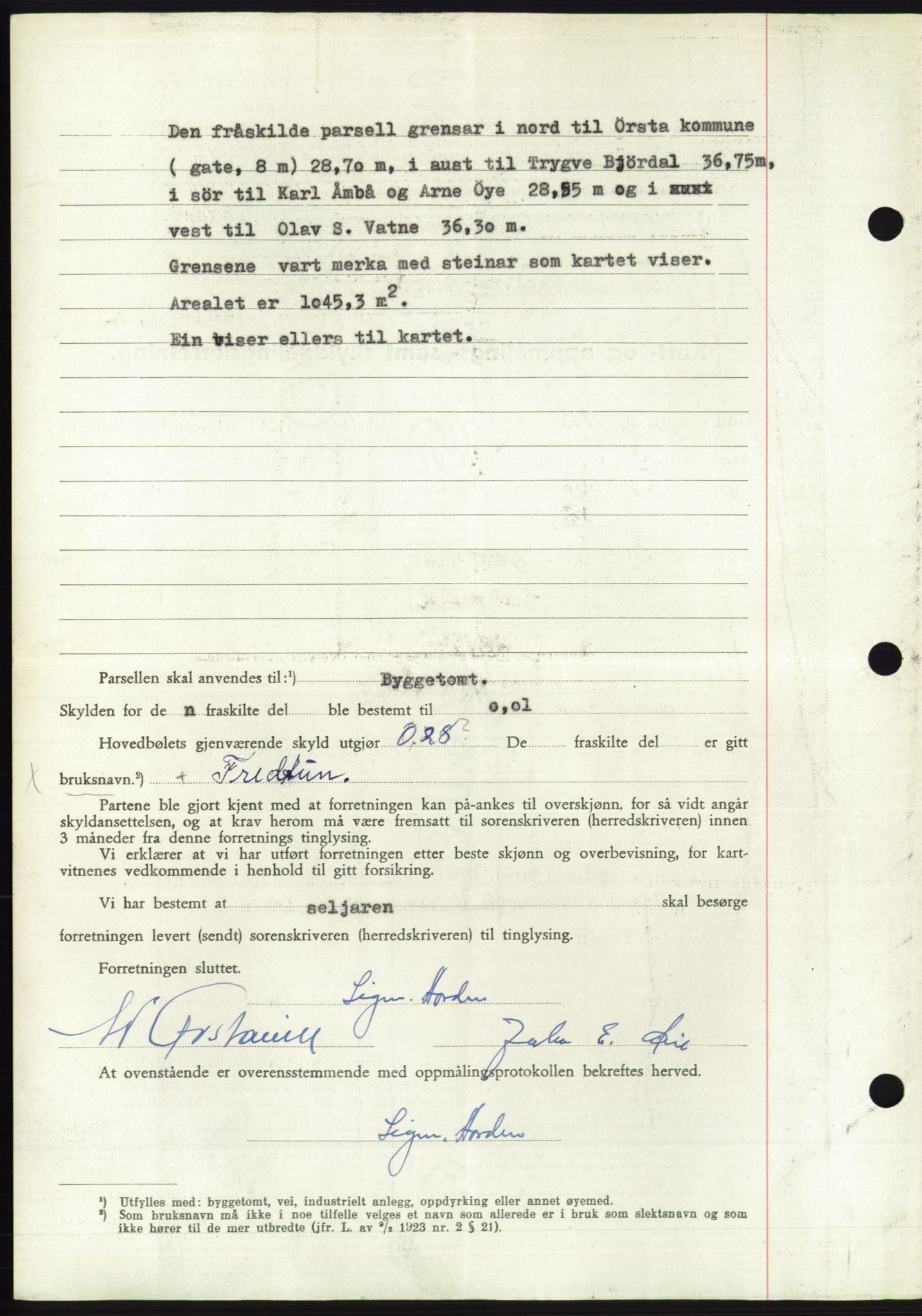 Søre Sunnmøre sorenskriveri, AV/SAT-A-4122/1/2/2C/L0104: Pantebok nr. 30A, 1956-1956, Dagboknr: 1498/1956