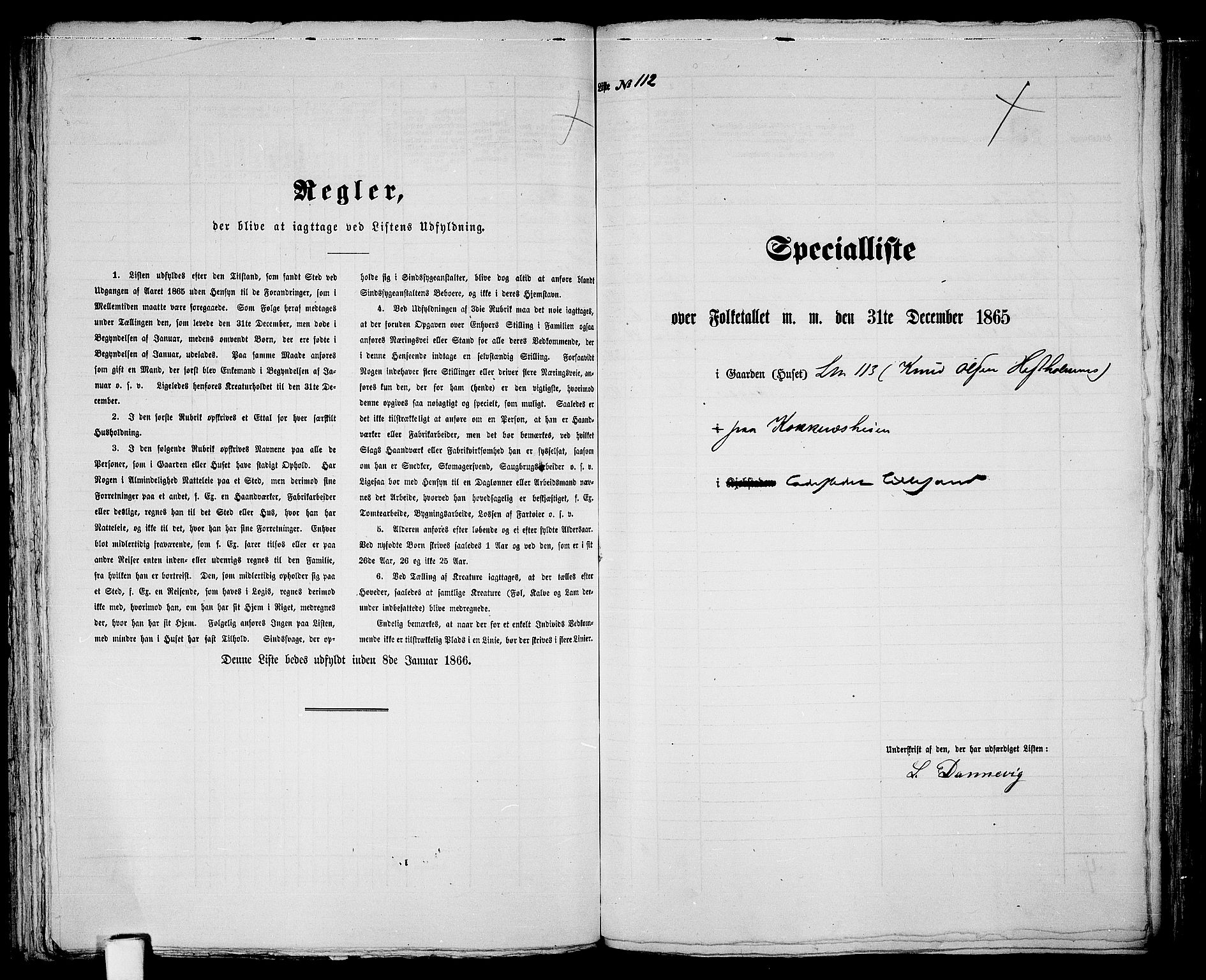 RA, Folketelling 1865 for 0905B Vestre Moland prestegjeld, Lillesand ladested, 1865, s. 233