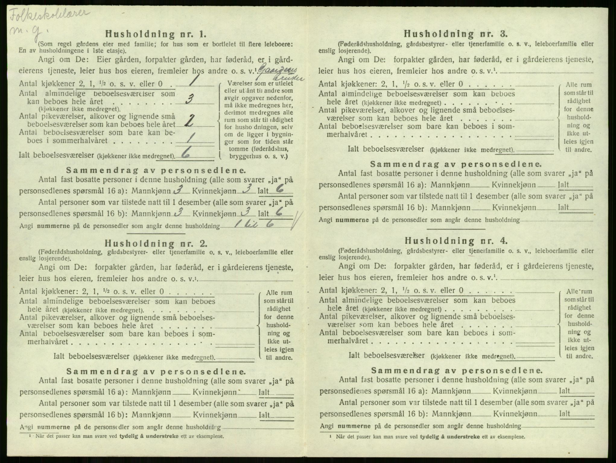 SAKO, Folketelling 1920 for 0719 Andebu herred, 1920, s. 206