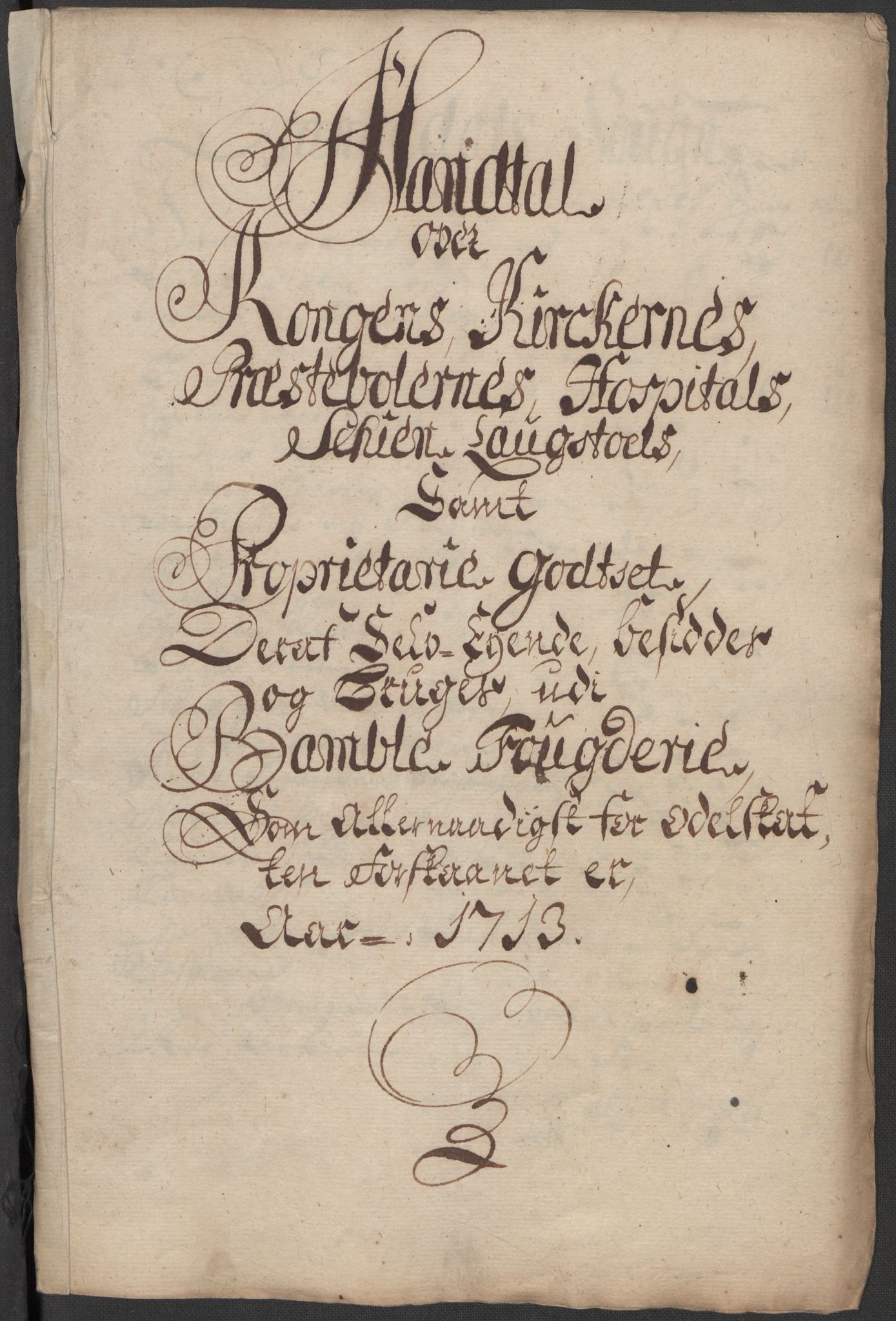 Rentekammeret inntil 1814, Reviderte regnskaper, Fogderegnskap, RA/EA-4092/R36/L2125: Fogderegnskap Øvre og Nedre Telemark og Bamble, 1713, s. 230