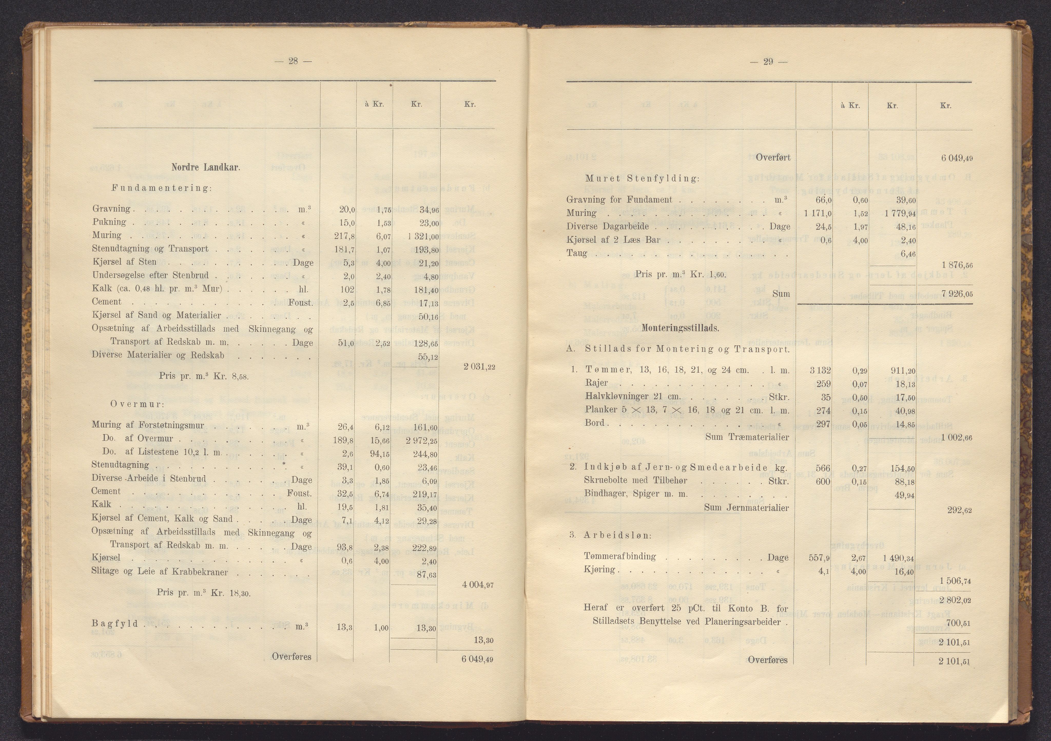 Norges Statsbaner Bibliotek (NSB), AV/SAKO-A-355/E/Ea/L0161/0006: Jernbanedrift (656.2) / Dovrebanen. Avslutningsrapport for jernbaneanlegg Hamar - Sel, 1898, s. 28-29