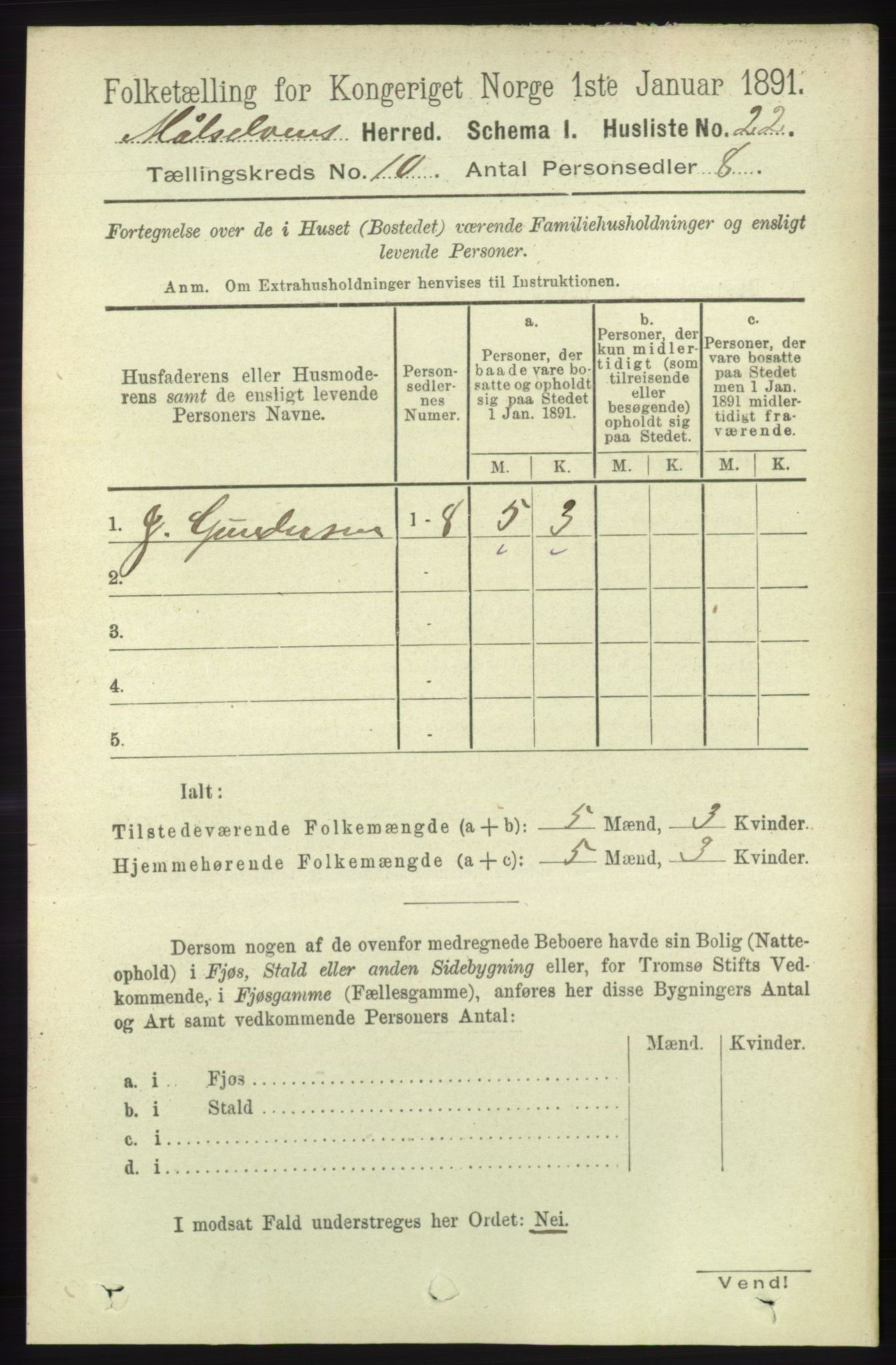 RA, Folketelling 1891 for 1924 Målselv herred, 1891, s. 2980