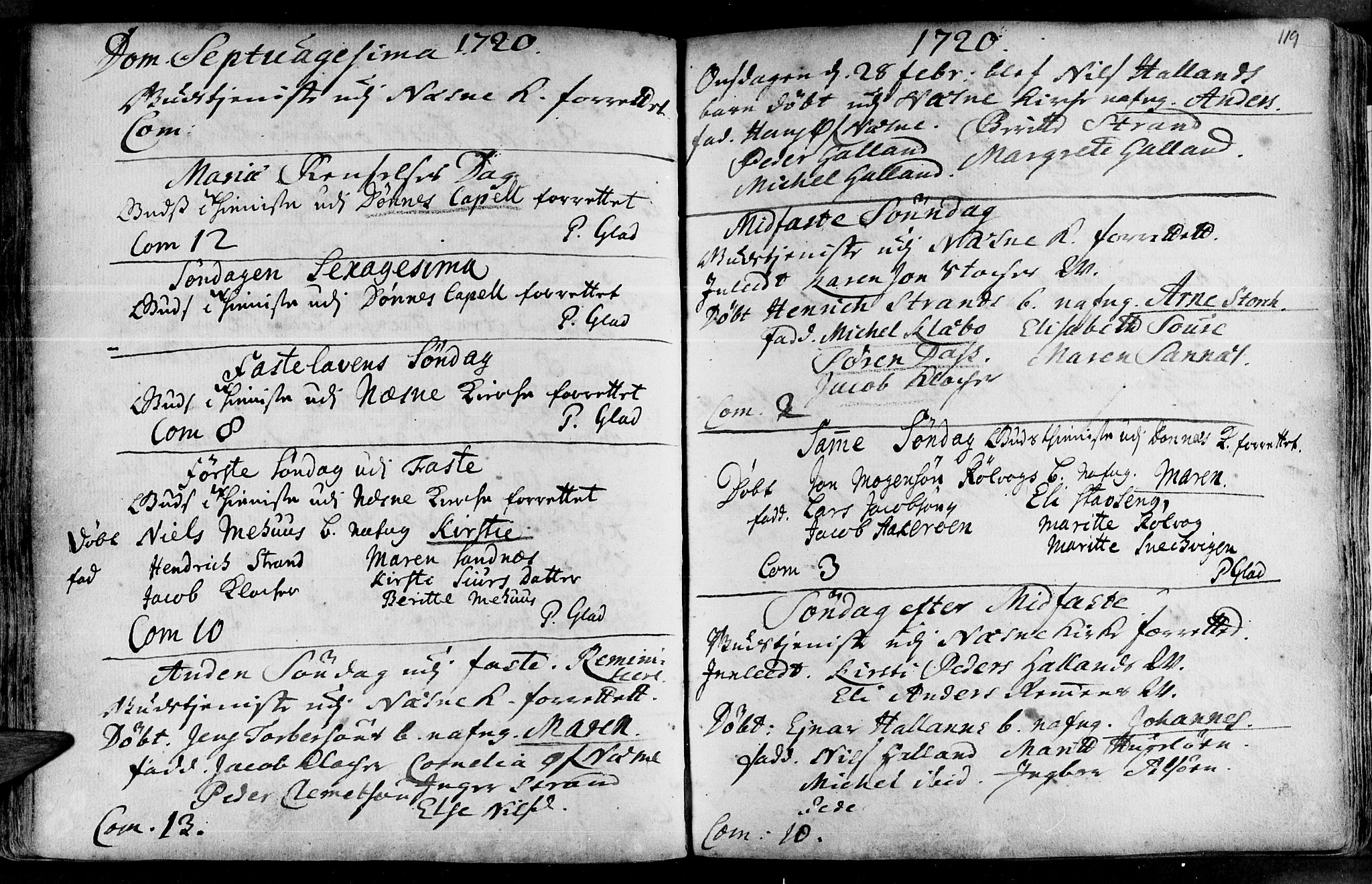 Ministerialprotokoller, klokkerbøker og fødselsregistre - Nordland, AV/SAT-A-1459/838/L0542: Ministerialbok nr. 838A01, 1704-1737, s. 119