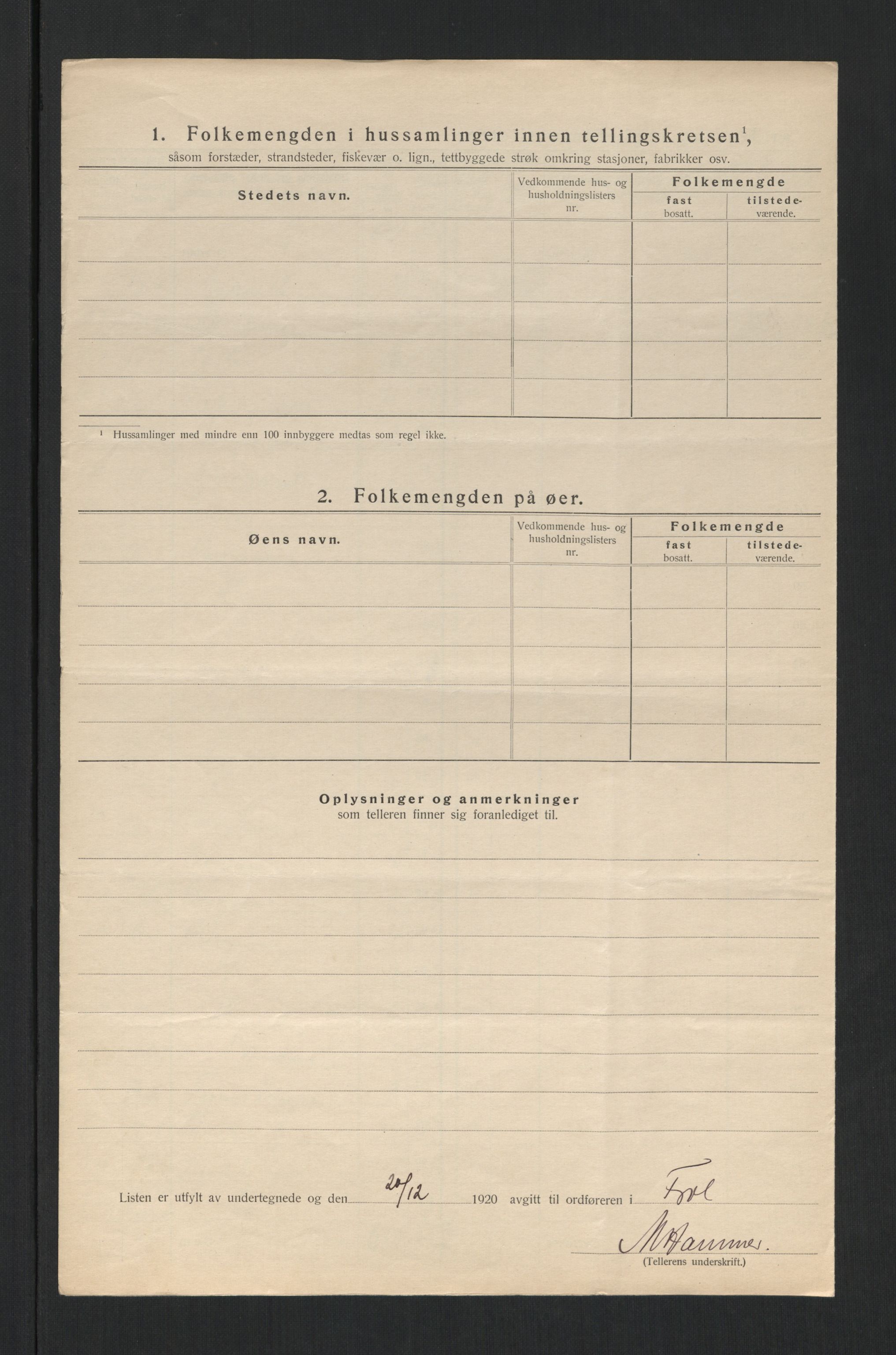 SAT, Folketelling 1920 for 1720 Frol herred, 1920, s. 14