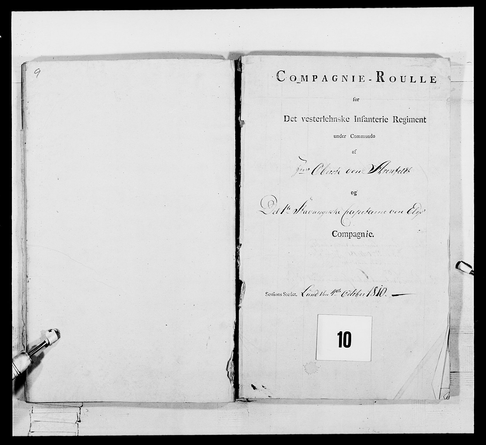 Generalitets- og kommissariatskollegiet, Det kongelige norske kommissariatskollegium, AV/RA-EA-5420/E/Eh/L0111: Vesterlenske nasjonale infanteriregiment, 1810, s. 443
