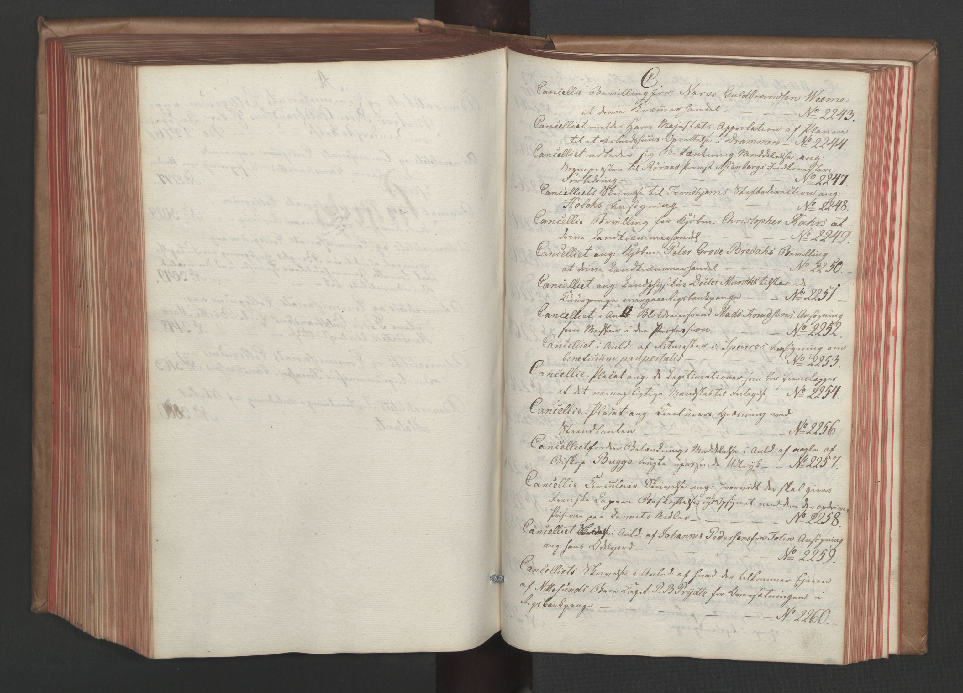 Stattholderembetet 1810-1814, 1. kontor (Kontor A), AV/RA-EA-2872/Aa/L0005: Kollegial referatprotokoll,  j.nr. 1850-2054,  l.nr. 2241-3167, 1813-1814, s. 134