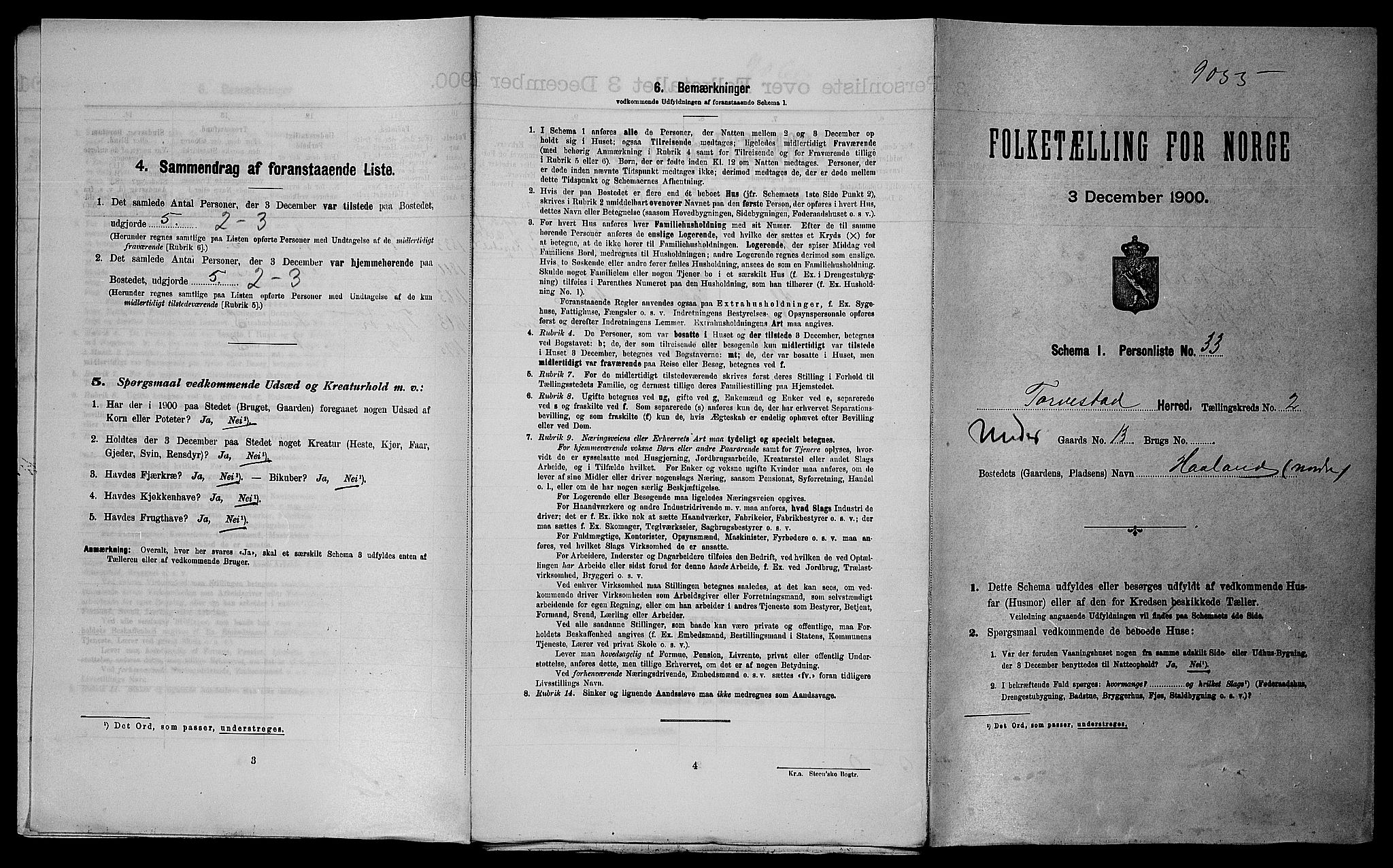 SAST, Folketelling 1900 for 1152 Torvastad herred, 1900, s. 306