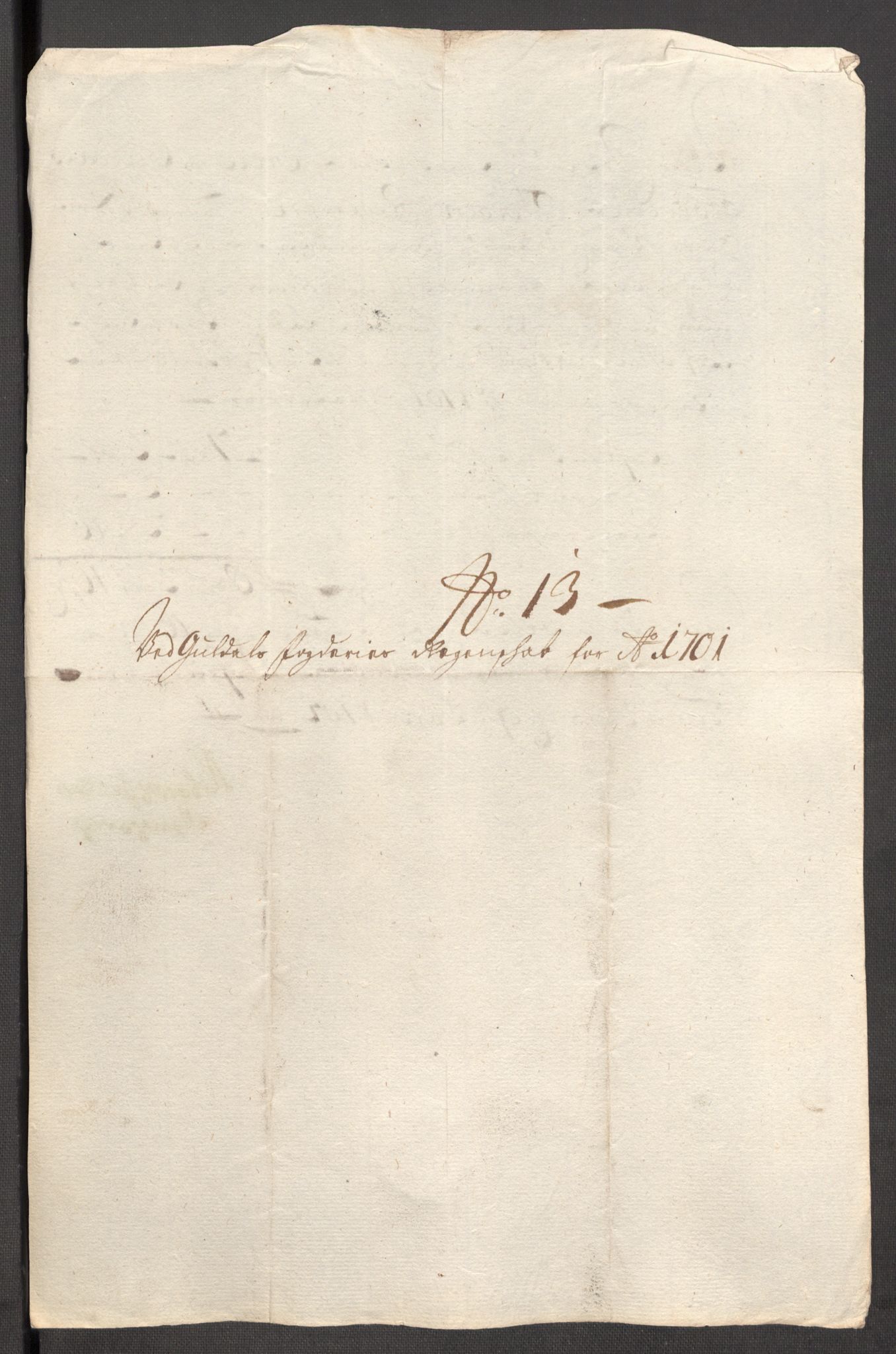 Rentekammeret inntil 1814, Reviderte regnskaper, Fogderegnskap, RA/EA-4092/R60/L3951: Fogderegnskap Orkdal og Gauldal, 1701, s. 282