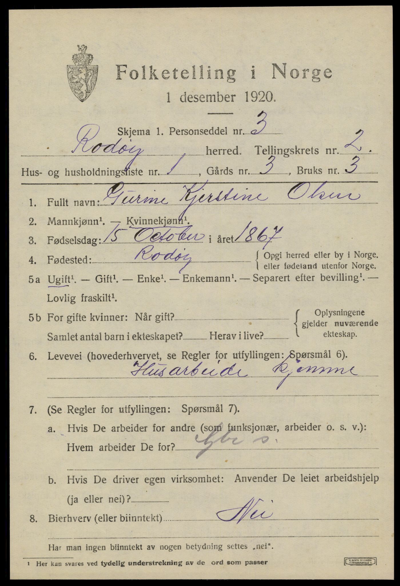 SAT, Folketelling 1920 for 1836 Rødøy herred, 1920, s. 1606