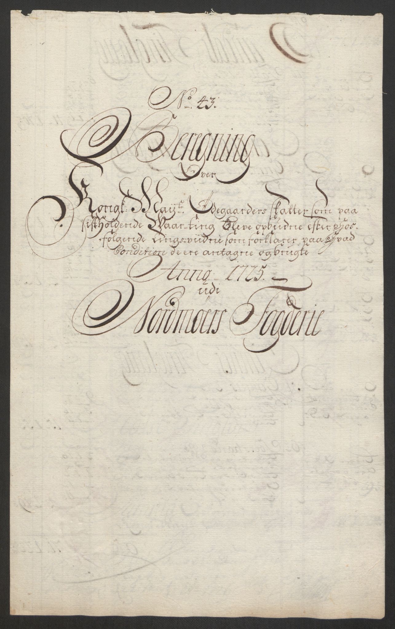 Rentekammeret inntil 1814, Reviderte regnskaper, Fogderegnskap, AV/RA-EA-4092/R56/L3758: Fogderegnskap Nordmøre, 1725, s. 281
