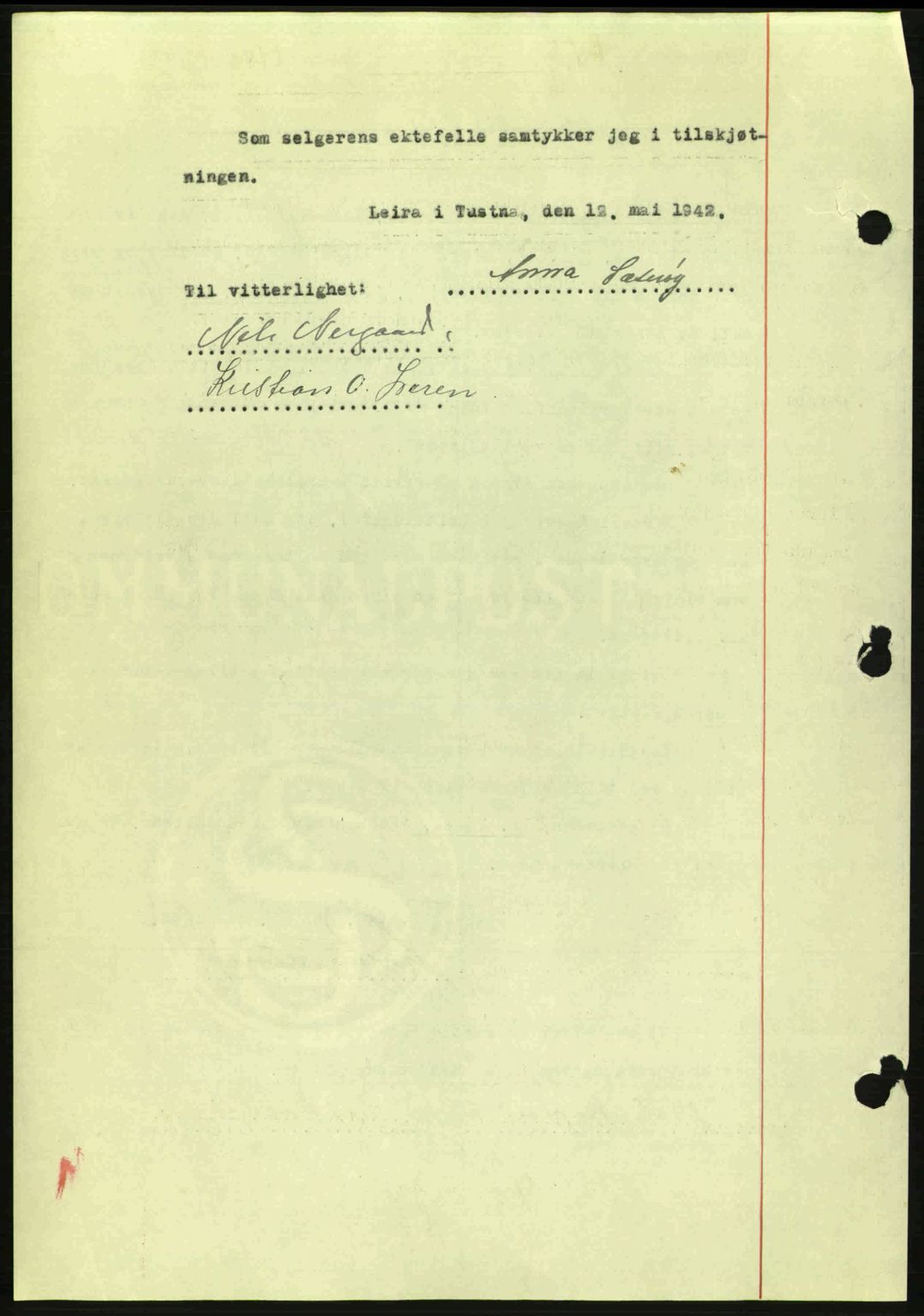 Nordmøre sorenskriveri, AV/SAT-A-4132/1/2/2Ca: Pantebok nr. A92, 1942-1942, Dagboknr: 1450/1942