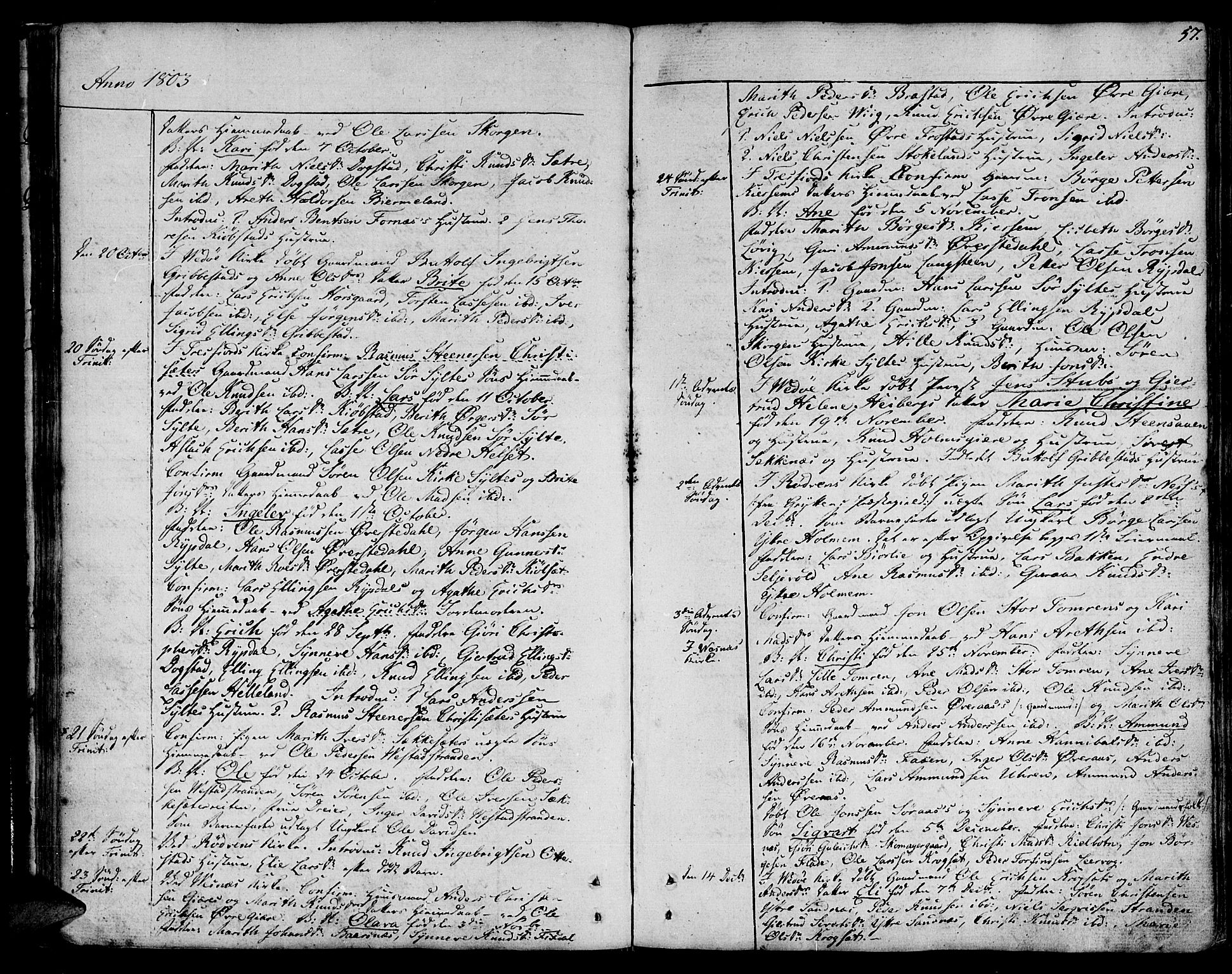 Ministerialprotokoller, klokkerbøker og fødselsregistre - Møre og Romsdal, AV/SAT-A-1454/547/L0601: Ministerialbok nr. 547A03, 1799-1818, s. 57