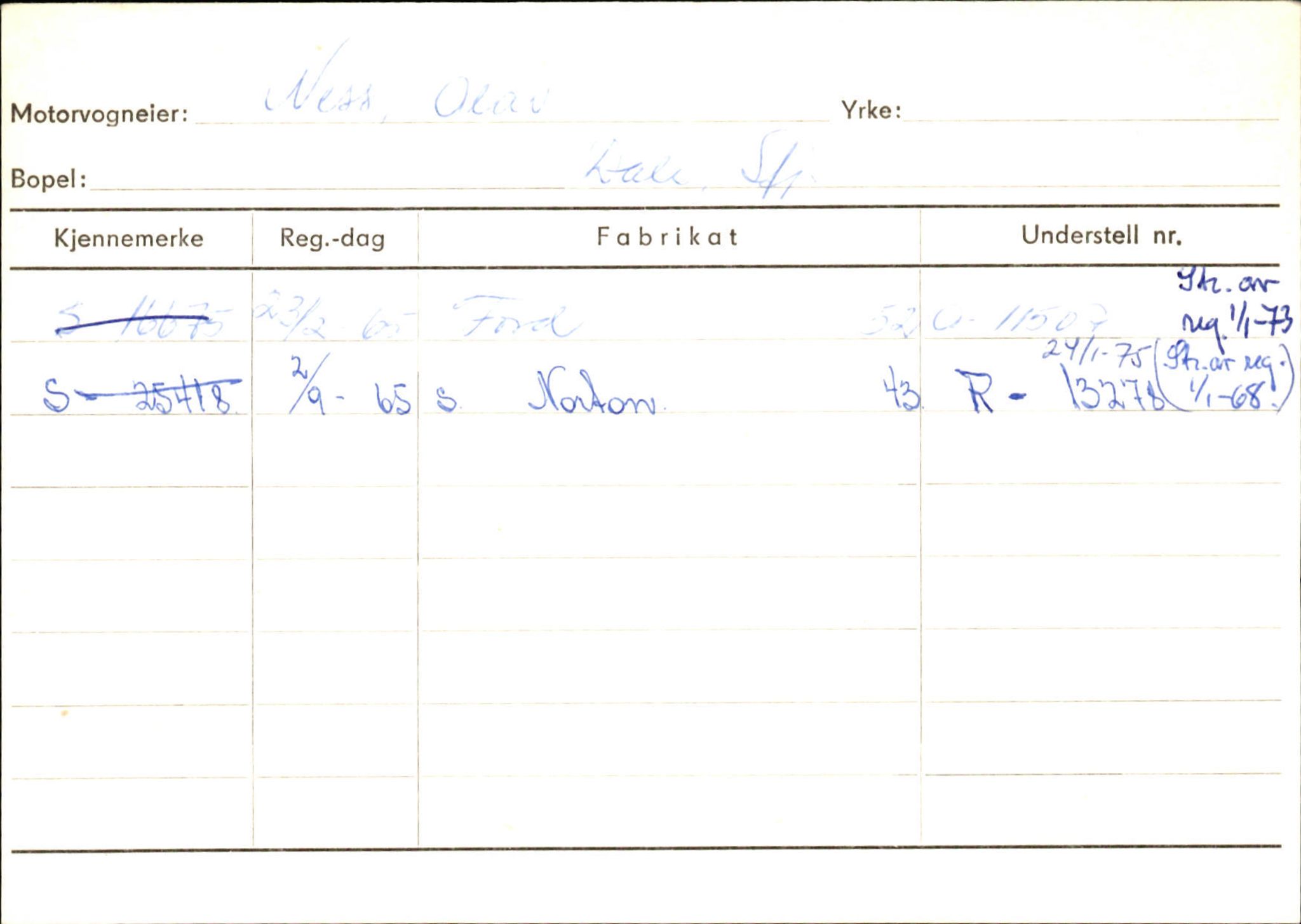 Statens vegvesen, Sogn og Fjordane vegkontor, AV/SAB-A-5301/4/F/L0125: Eigarregister Sogndal V-Å. Aurland A-Å. Fjaler A-N, 1945-1975, s. 2641