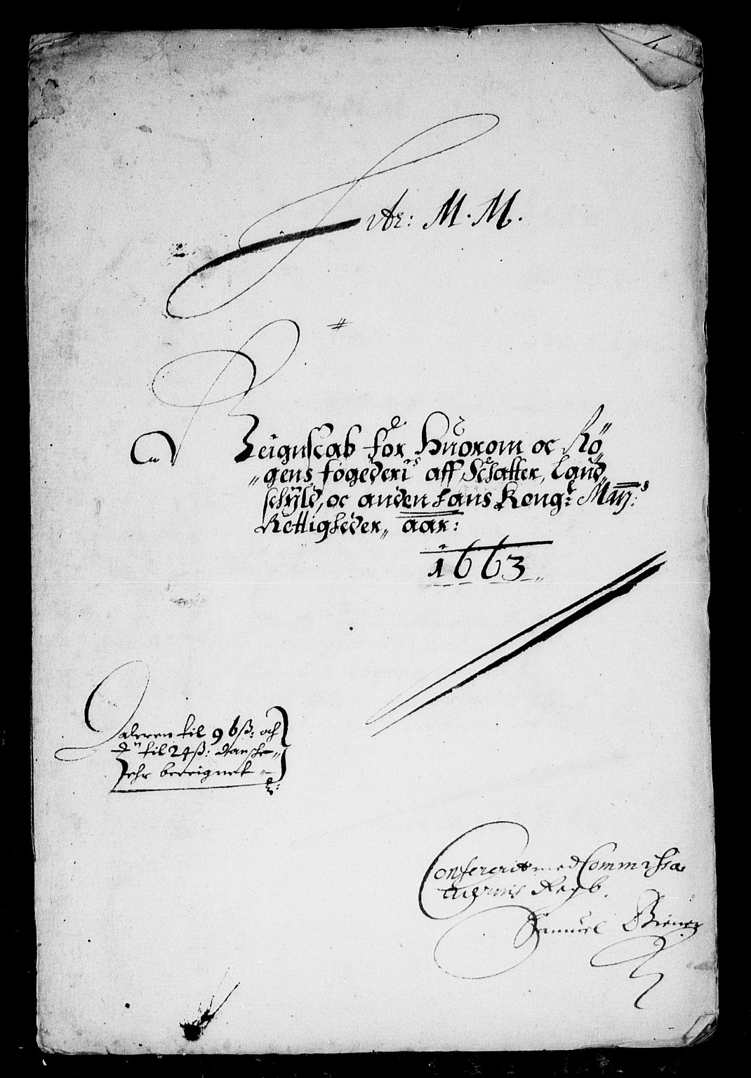 Rentekammeret inntil 1814, Reviderte regnskaper, Stiftamtstueregnskaper, Landkommissariatet på Akershus og Akershus stiftamt, AV/RA-EA-5869/R/Ra/L0015: Landkommissariatet på Akershus, 1663