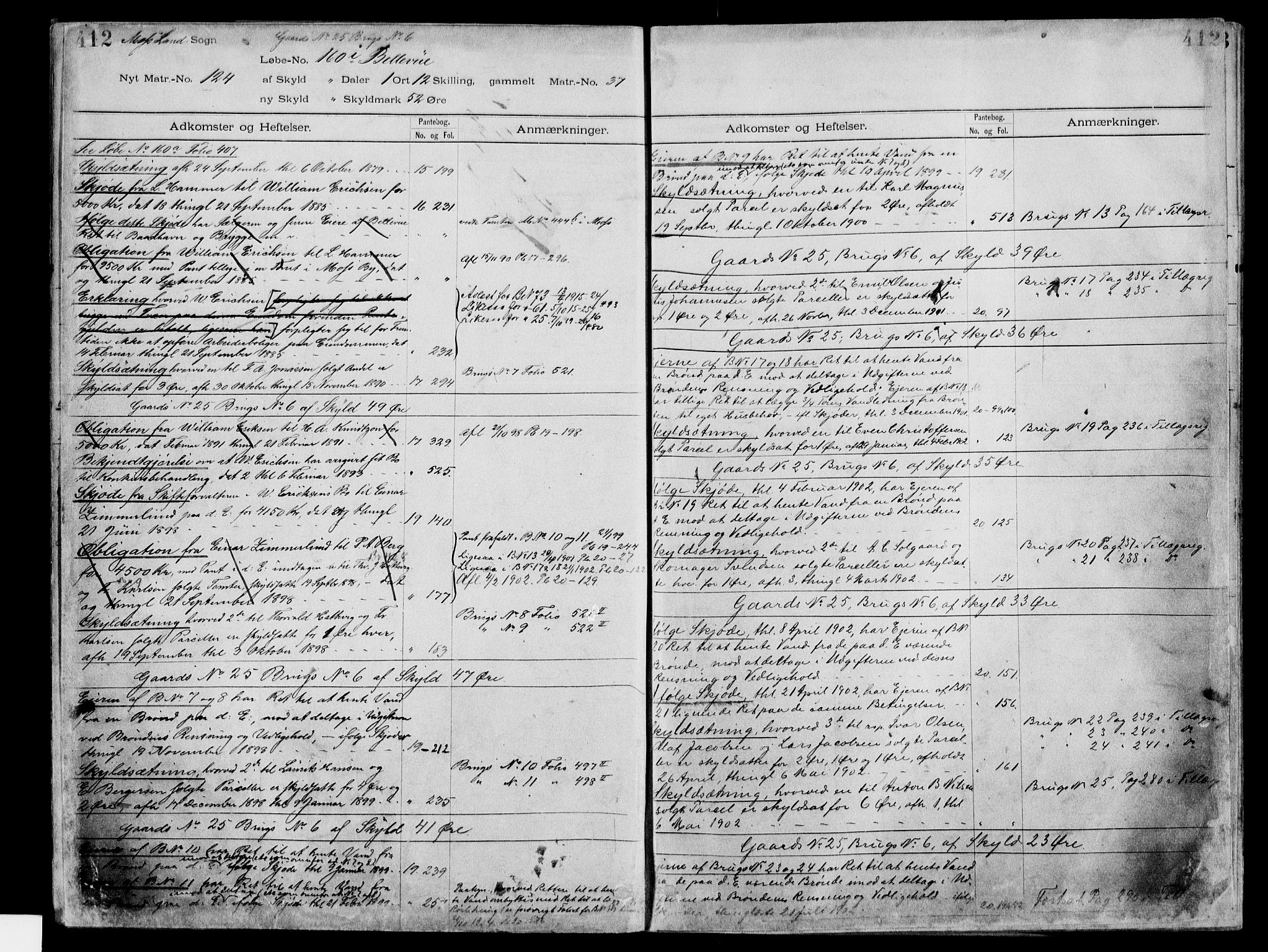 Moss sorenskriveri, SAO/A-10168: Panteregister nr. IV 3b, 1769-1926, s. 412