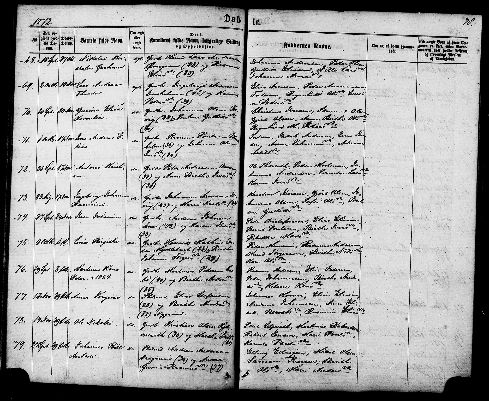 Ministerialprotokoller, klokkerbøker og fødselsregistre - Møre og Romsdal, AV/SAT-A-1454/507/L0071: Ministerialbok nr. 507A06, 1863-1878, s. 78