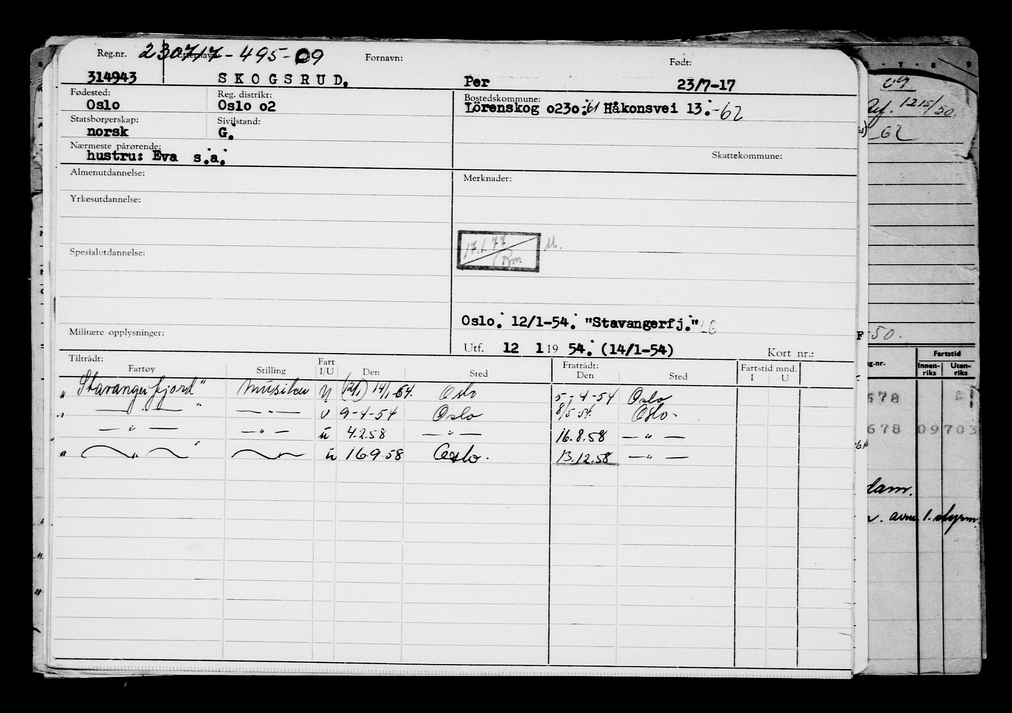 Direktoratet for sjømenn, AV/RA-S-3545/G/Gb/L0150: Hovedkort, 1917, s. 453