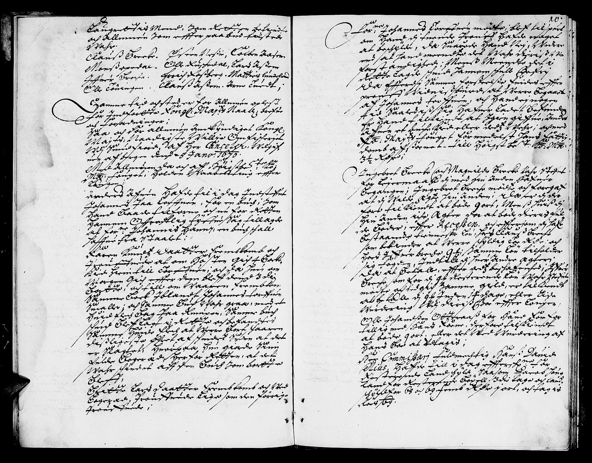 Ytre Sogn tingrett, AV/SAB-A-2601/1/F/Fa/L0008: Tingbok (justisprotokoll), 1670-1671, s. 9b-10a