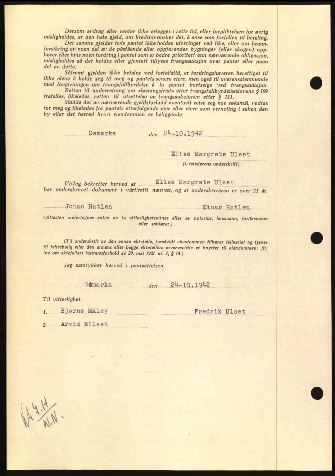 Nordmøre sorenskriveri, AV/SAT-A-4132/1/2/2Ca: Pantebok nr. B90, 1942-1943, Dagboknr: 3098/1942