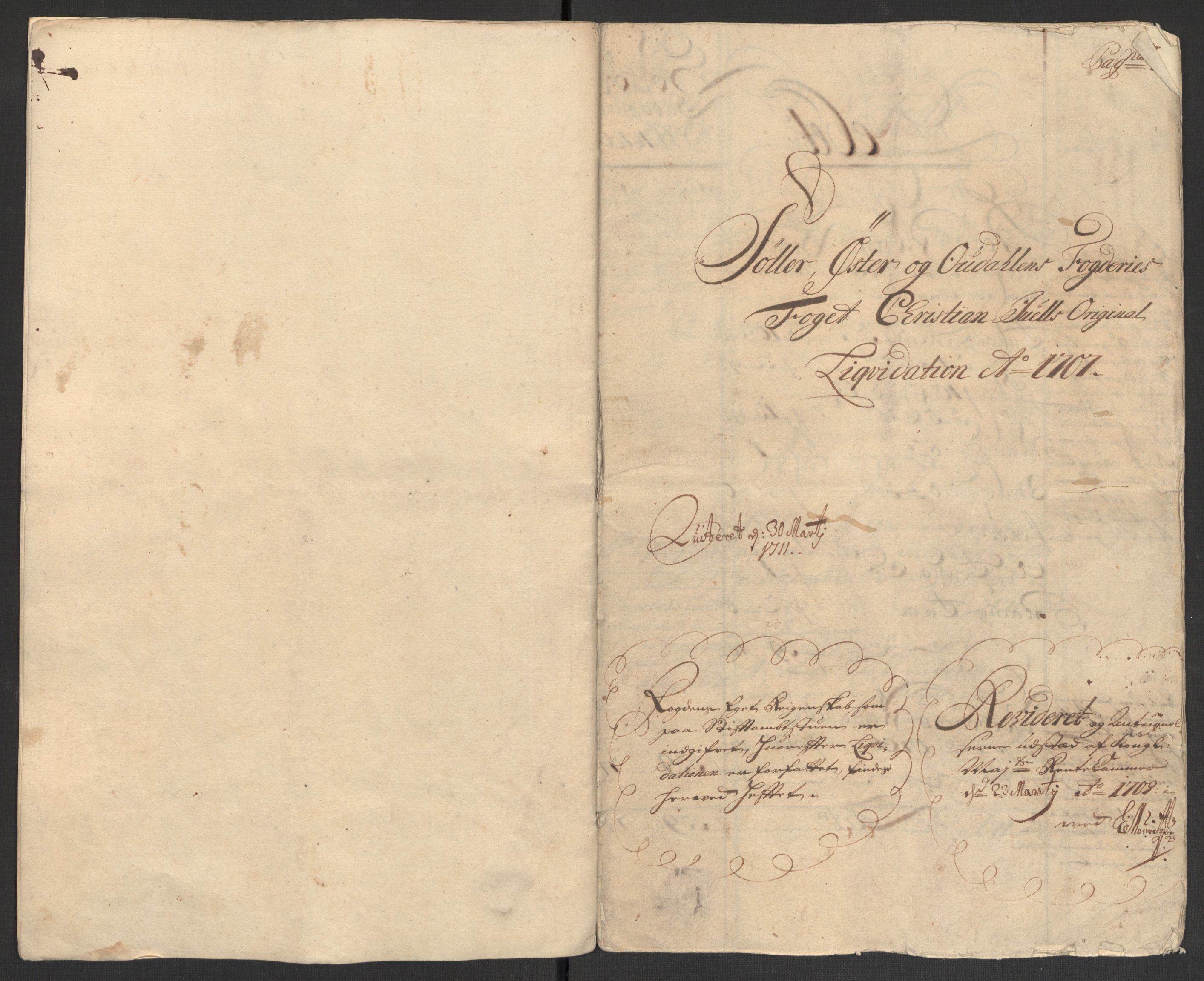 Rentekammeret inntil 1814, Reviderte regnskaper, Fogderegnskap, AV/RA-EA-4092/R13/L0844: Fogderegnskap Solør, Odal og Østerdal, 1707, s. 9