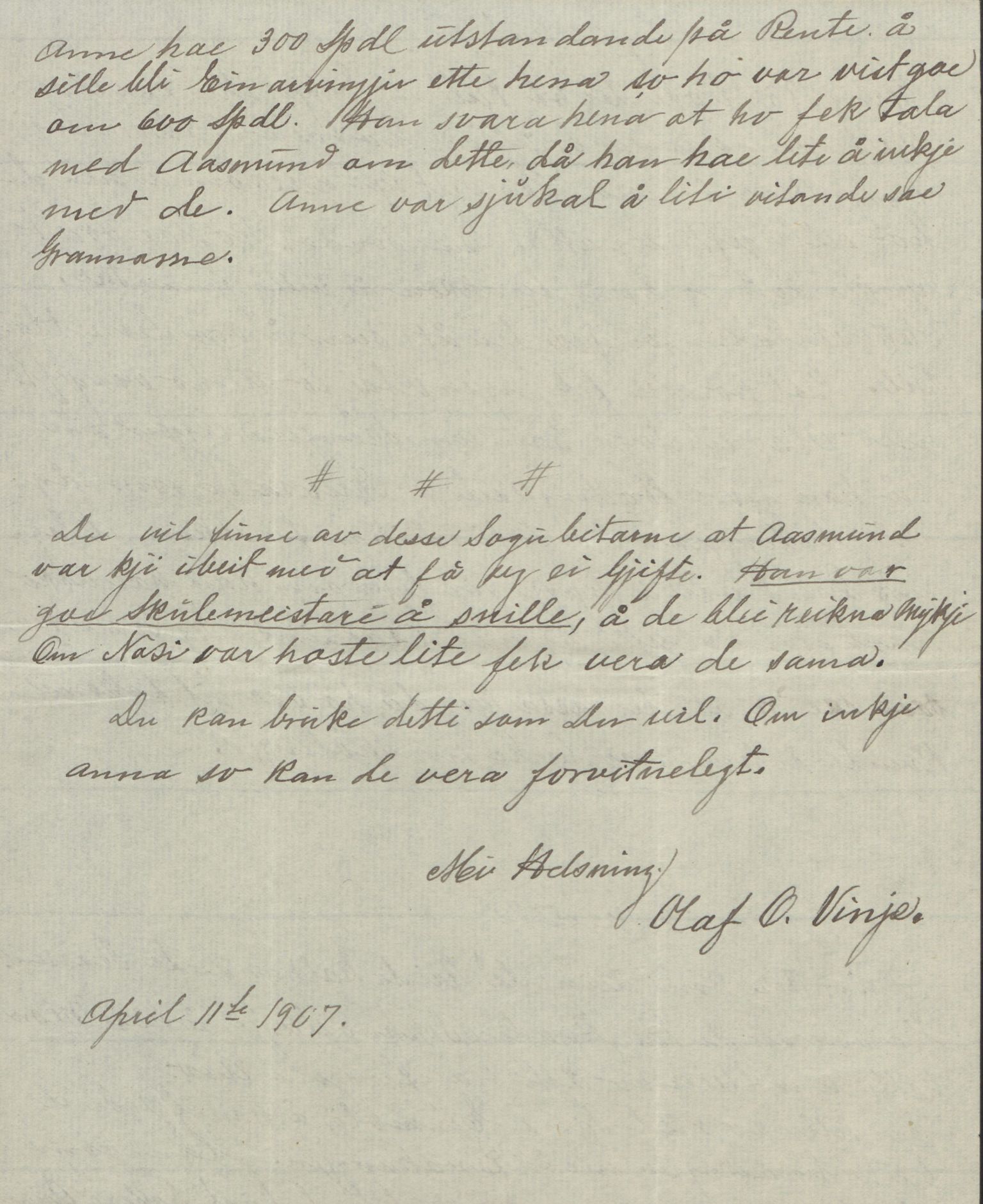 Rikard Berge, TEMU/TGM-A-1003/F/L0004/0053: 101-159 / 157 Manuskript, notatar, brev o.a. Nokre leiker, manuskript, 1906-1908, s. 140