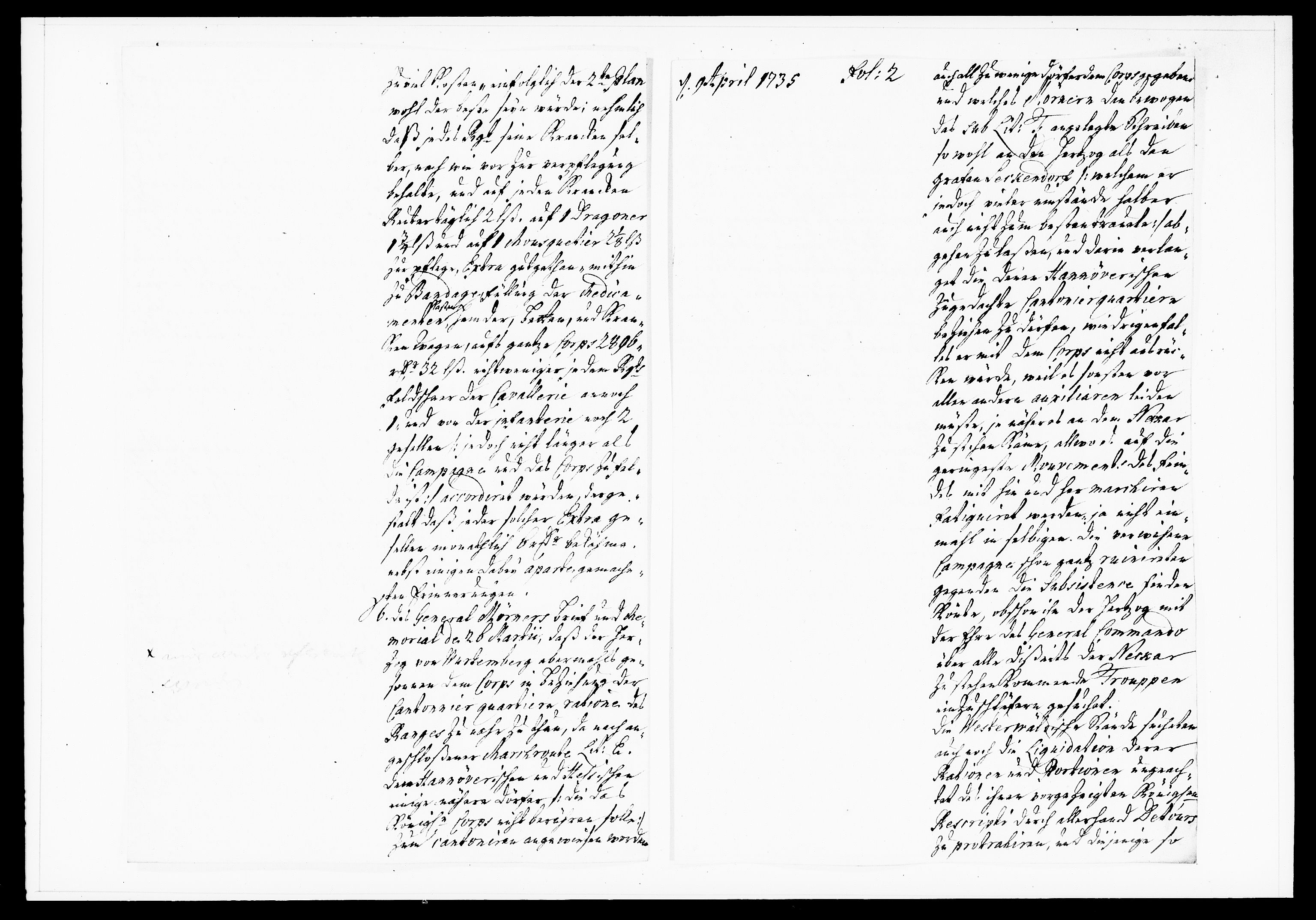 Krigskollegiet, Krigskancelliet, DRA/A-0006/-/1122-1129: Refererede sager, 1735, s. 174