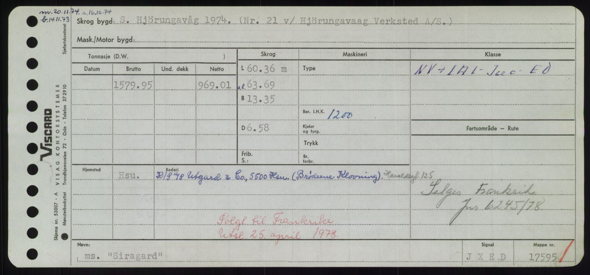 Sjøfartsdirektoratet med forløpere, Skipsmålingen, AV/RA-S-1627/H/Hd/L0033: Fartøy, Sevi-Sjø, s. 235