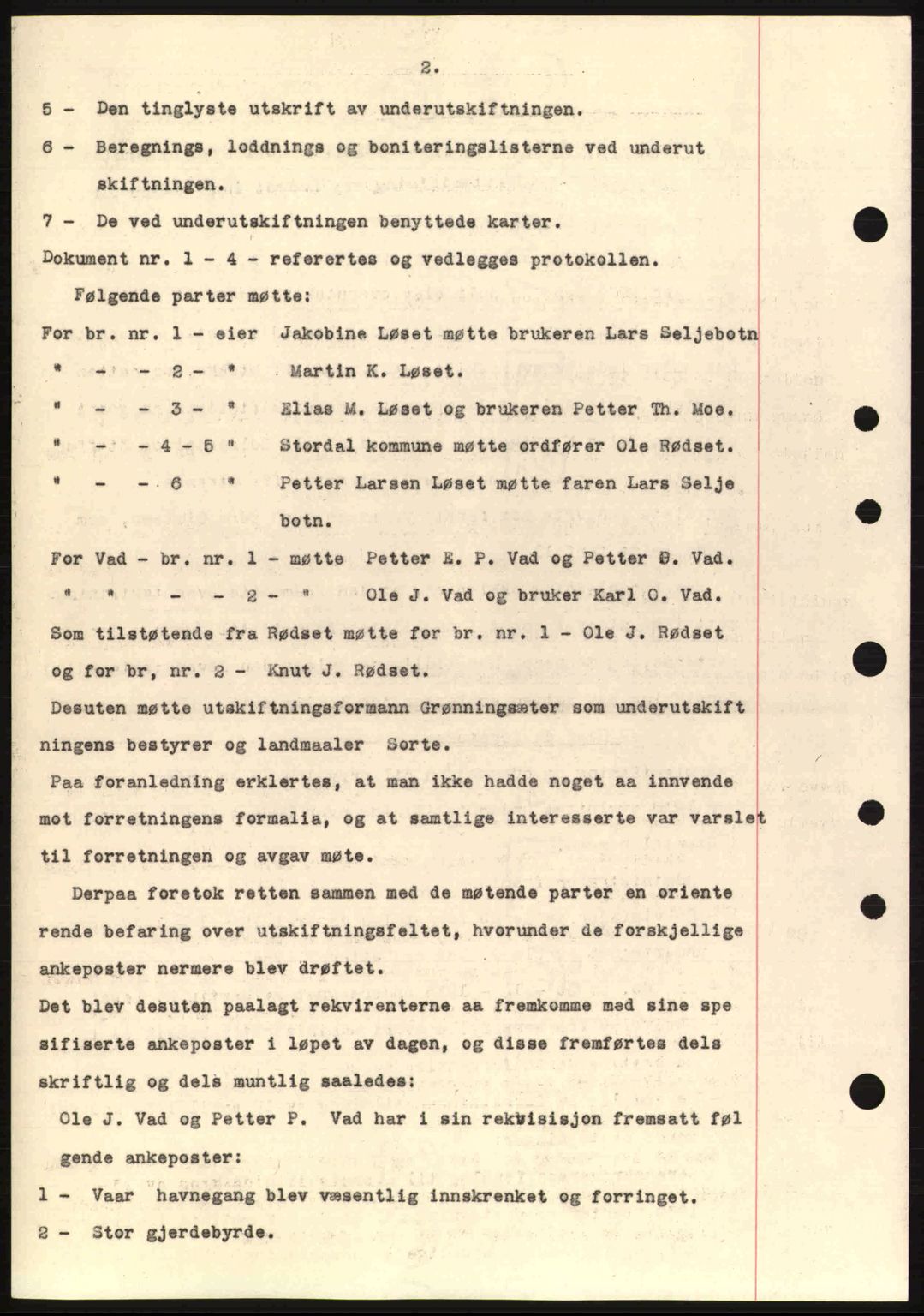 Nordre Sunnmøre sorenskriveri, AV/SAT-A-0006/1/2/2C/2Ca: Pantebok nr. A8, 1939-1940, Dagboknr: 262/1940