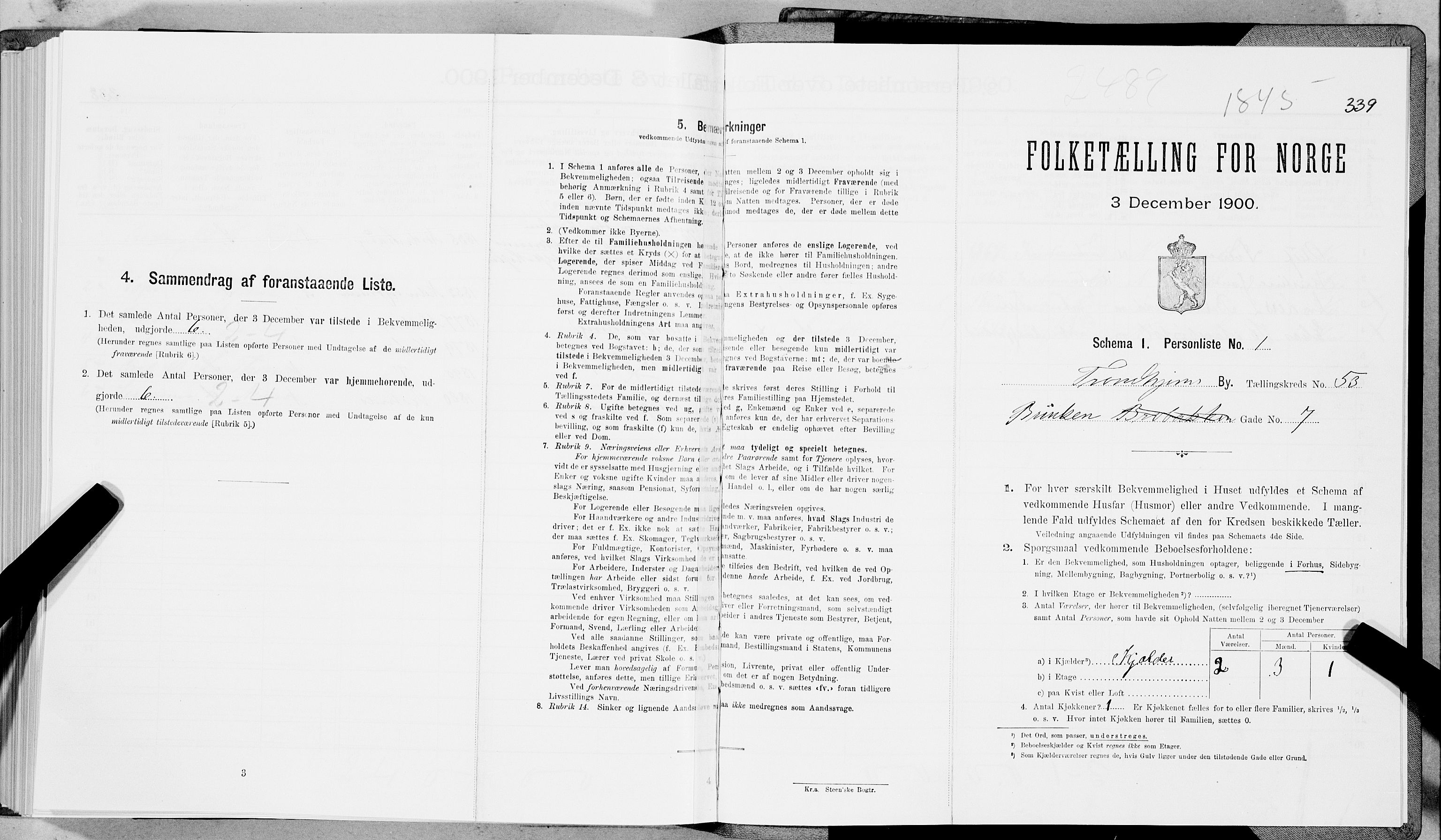 SAT, Folketelling 1900 for 1601 Trondheim kjøpstad, 1900, s. 9058