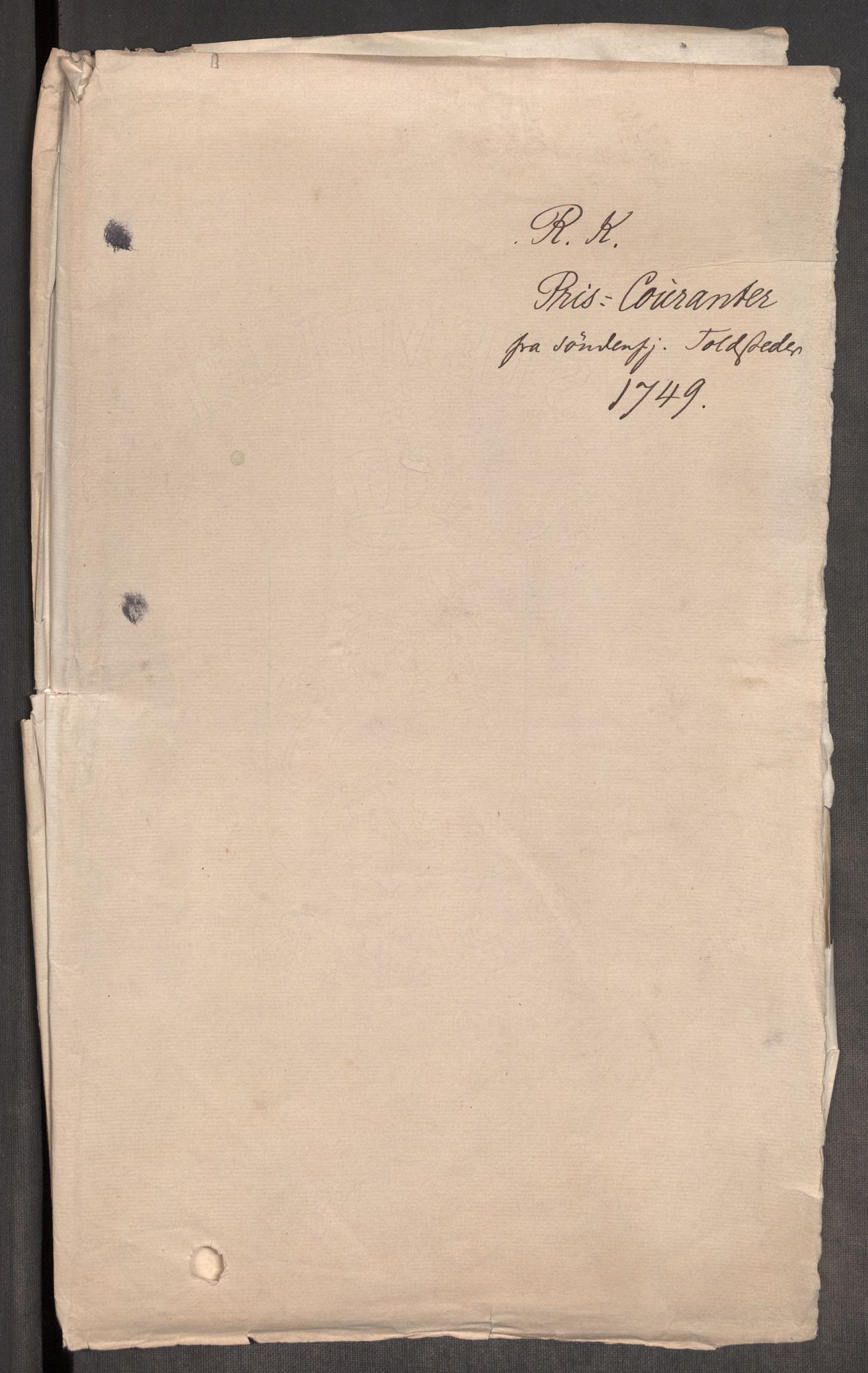 Rentekammeret inntil 1814, Realistisk ordnet avdeling, AV/RA-EA-4070/Oe/L0004: [Ø1]: Priskuranter, 1749-1752, s. 3
