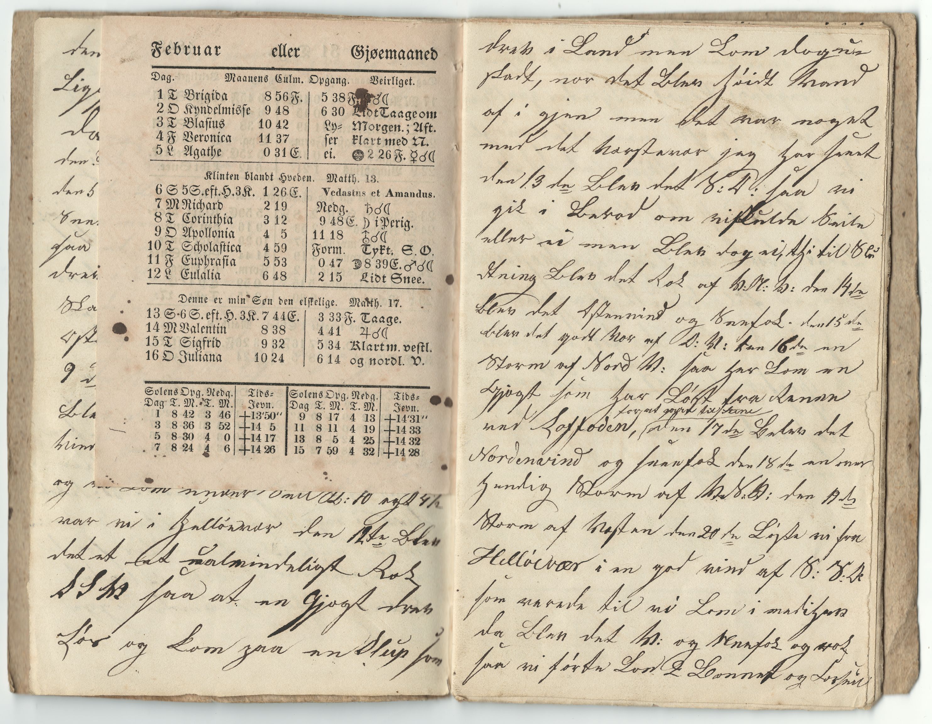 Nordvika gamle handelssted, HEMUD/001/A/L0003: Journal ført om bord i jekten Alberthine Ottoline, 1848
