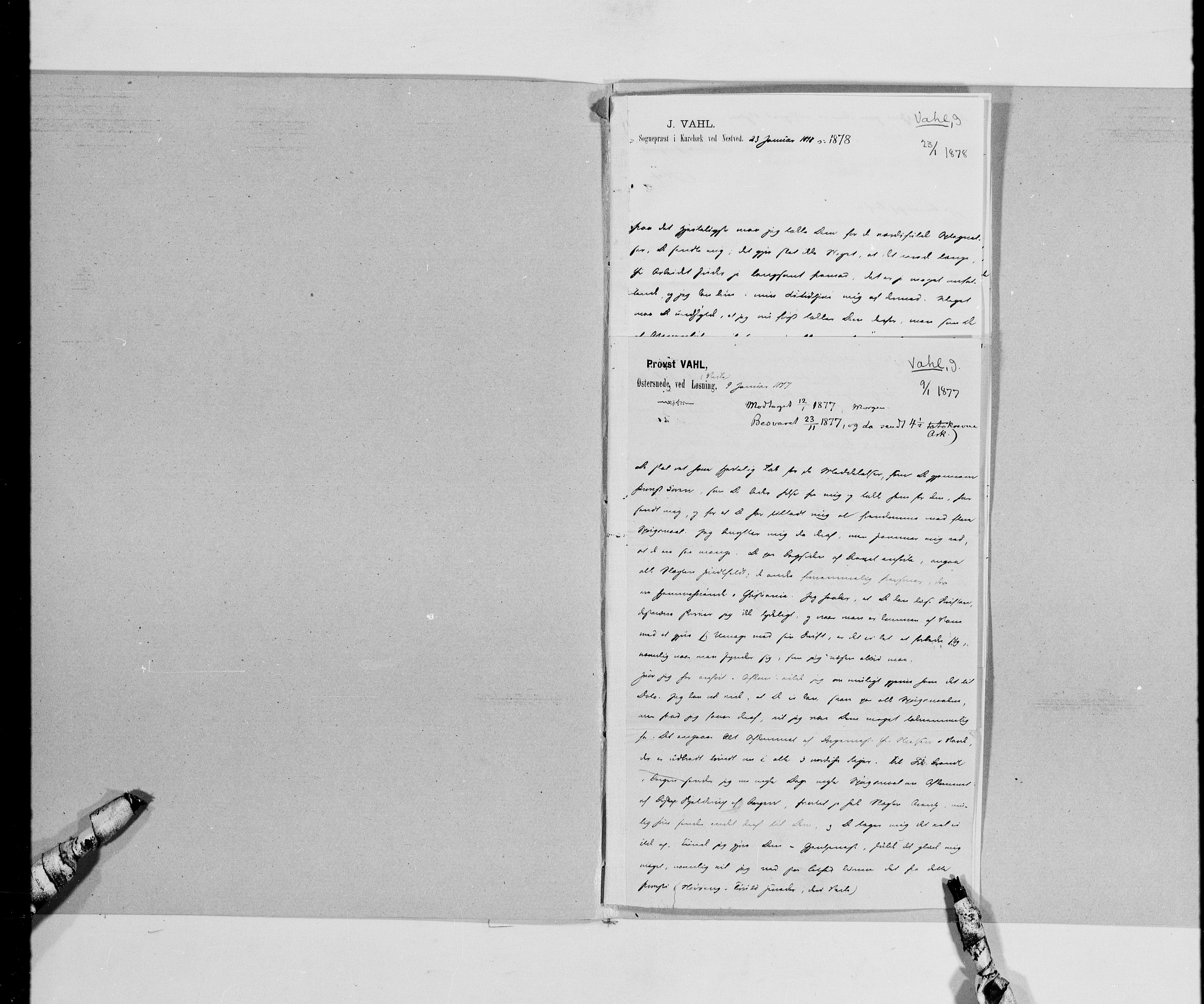 Lassens samlinger, AV/RA-PA-0051/G/L0101: Alfabetisk ordnede brev til Wilhelm Lassen: Thaarup - Østgaard, 1815-1907, s. 40