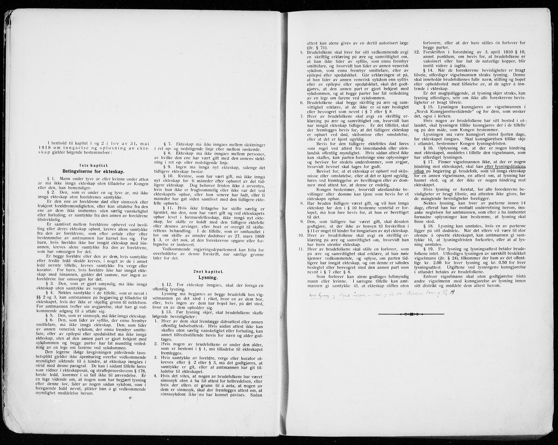 Sandefjord kirkebøker, SAKO/A-315/H/Ha/L0001: Lysningsprotokoll nr. 1, 1919-1939